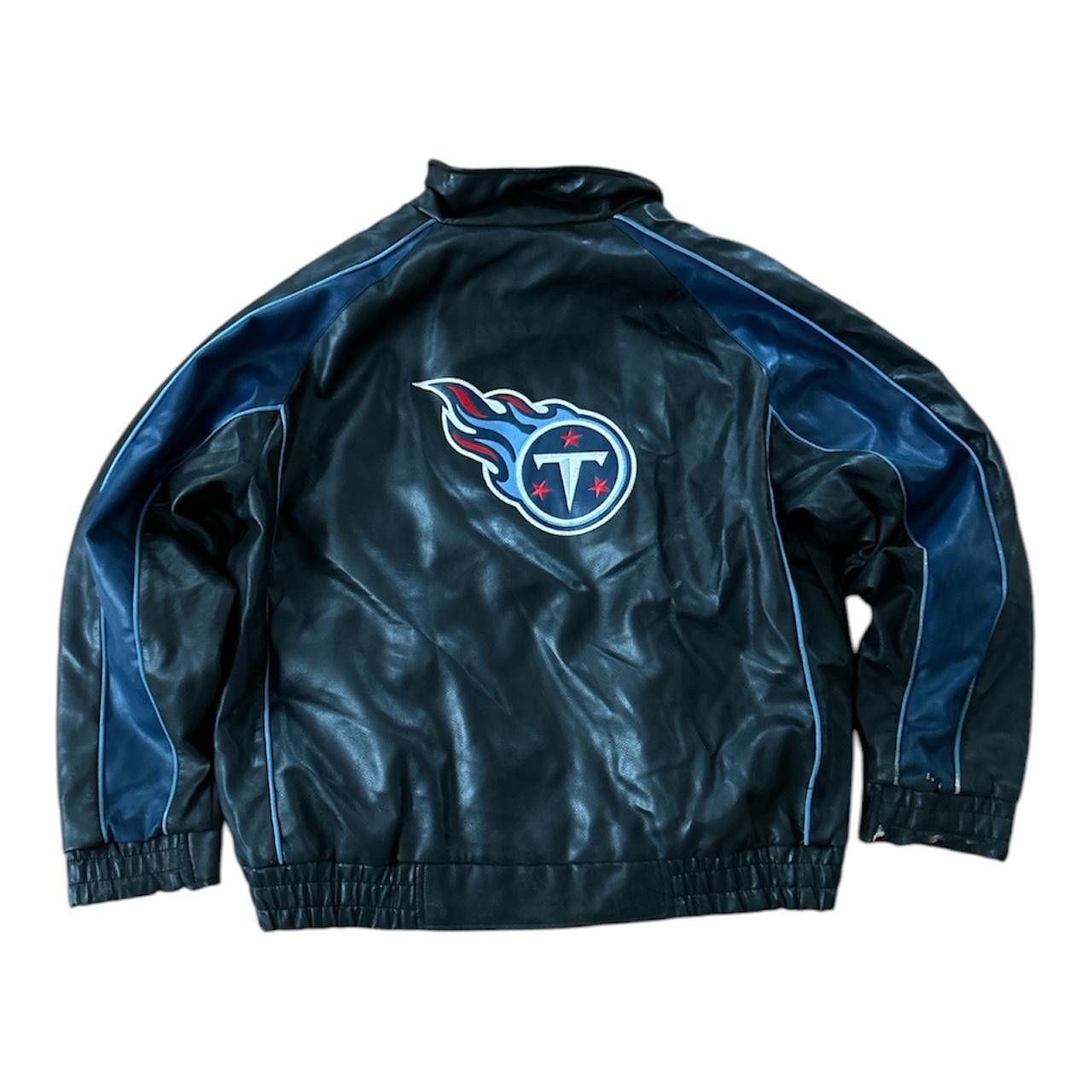 NFL vintage Tennessee Titans leather bomber jacket Size US XL / EU 56 / 4 - 2 Thumbnail