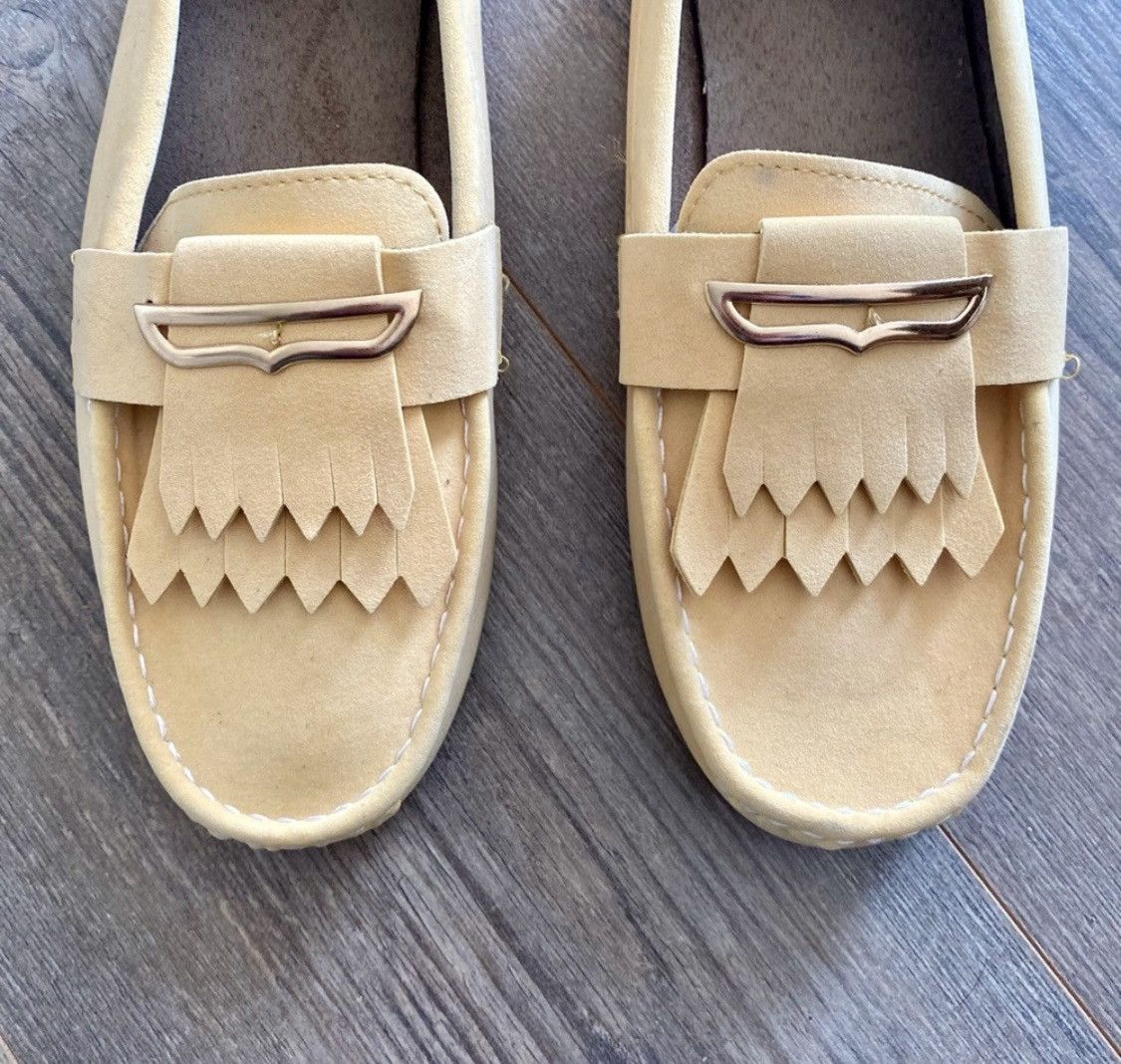Other YELLOW SUEDE LOAFERS FLATS SLIPON SHOES Size US 11 / IT 41 - 3 Thumbnail