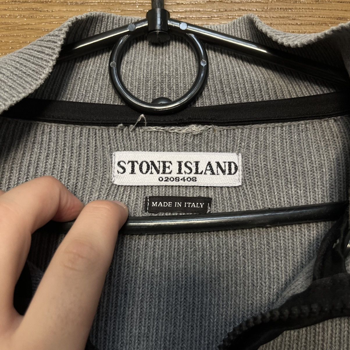 Stone Island Vintage Stone Island Zip Up Wool Knit Hoodie Size US M / EU 48-50 / 2 - 9 Thumbnail