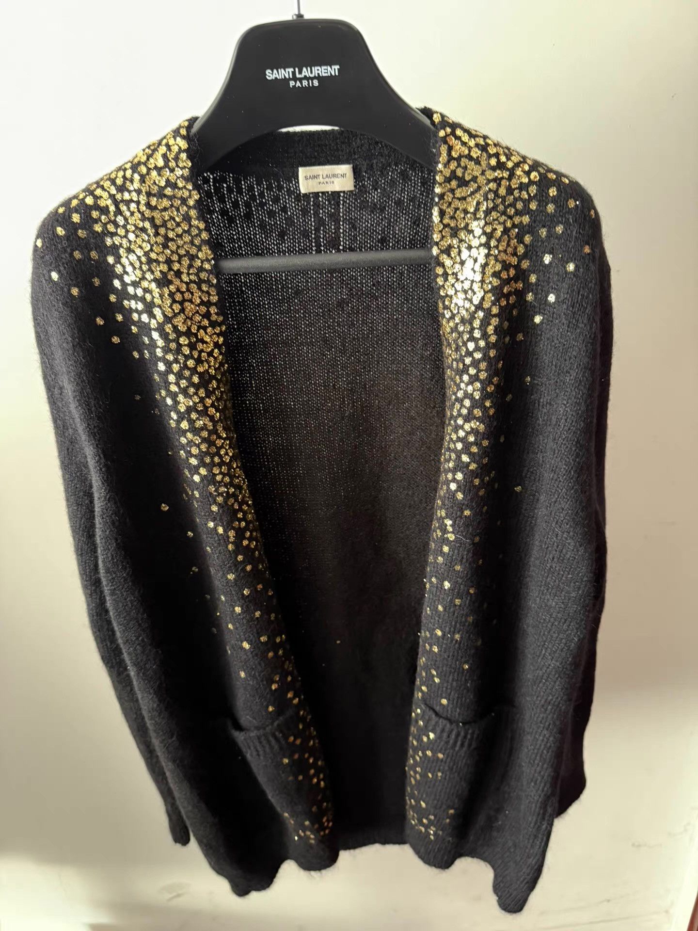 Saint Laurent Paris Saint Laurent Sequin Cardigan Sweater Ｑ23 Size US S / EU 44-46 / 1 - 1 Thumbnail