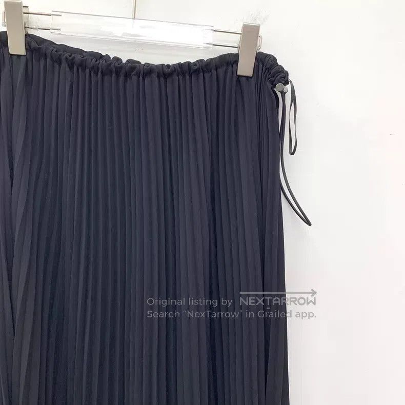 Balenciaga Balenciaga Black drawstring pleated half skirt Size 37" - 3 Thumbnail