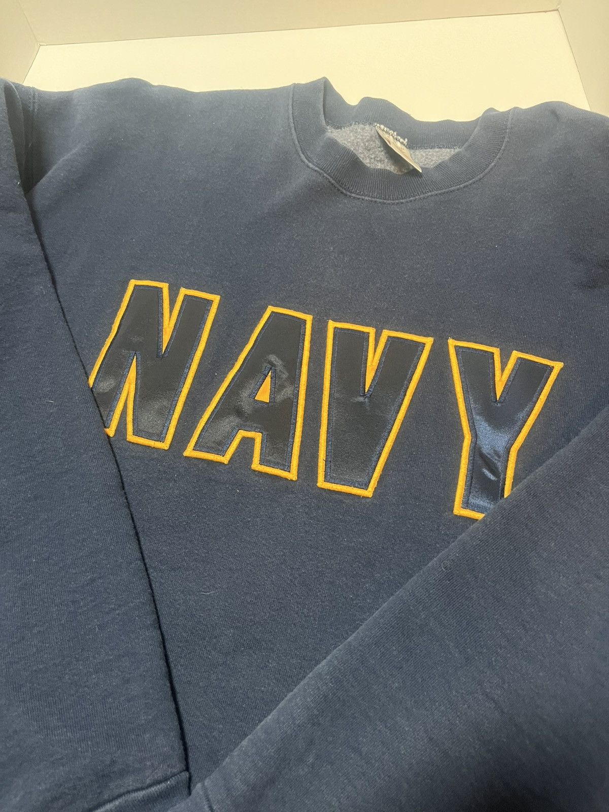 Vintage Vintage Navy sweater Size US XL / EU 56 / 4 - 2 Thumbnail