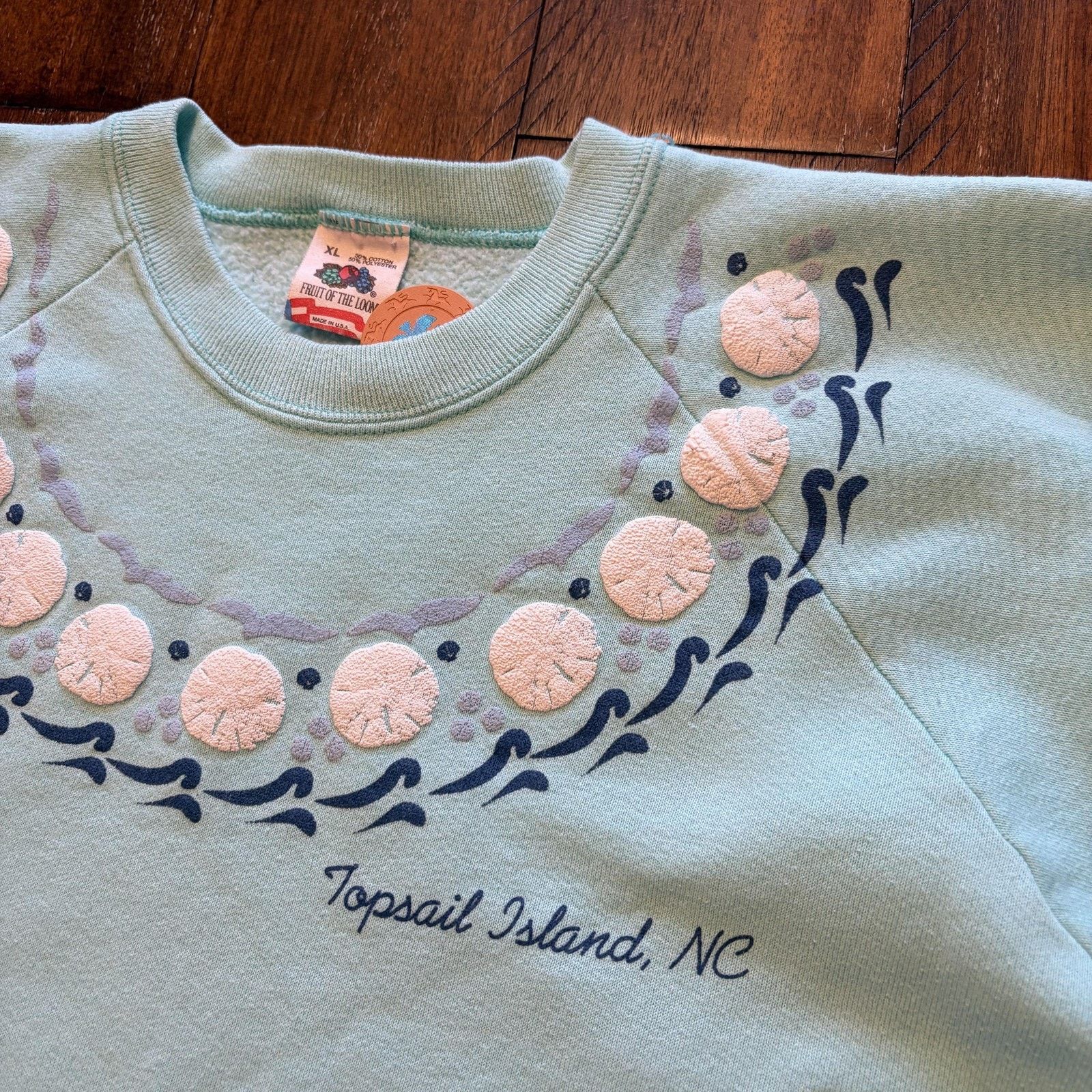 Fruit Of The Loom Vtg Fruit Of The Loom Sweatshirt XL Sand Dollar Topsail Isla Size XL / US 12-14 / IT 48-50 - 5 Thumbnail