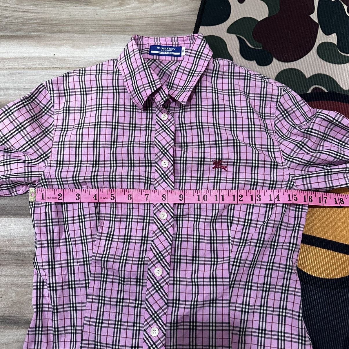 Burberry Burberry London Blue Label Pink Buttonup Plaid Pattern Size XS / US 0-2 / IT 36-38 - 4 Thumbnail