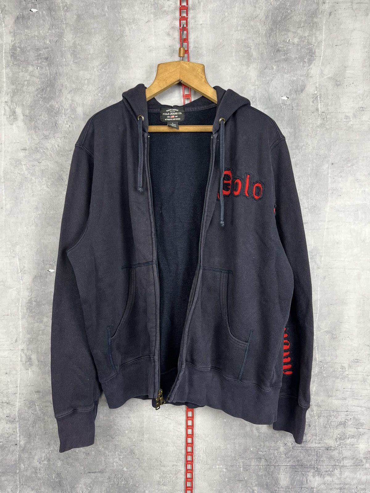 Ralph Lauren Vintage Ralph Lauren Polo Jeans Co Full Zip Hoodie Size L Size L / US 10 / IT 46 - 8 Thumbnail