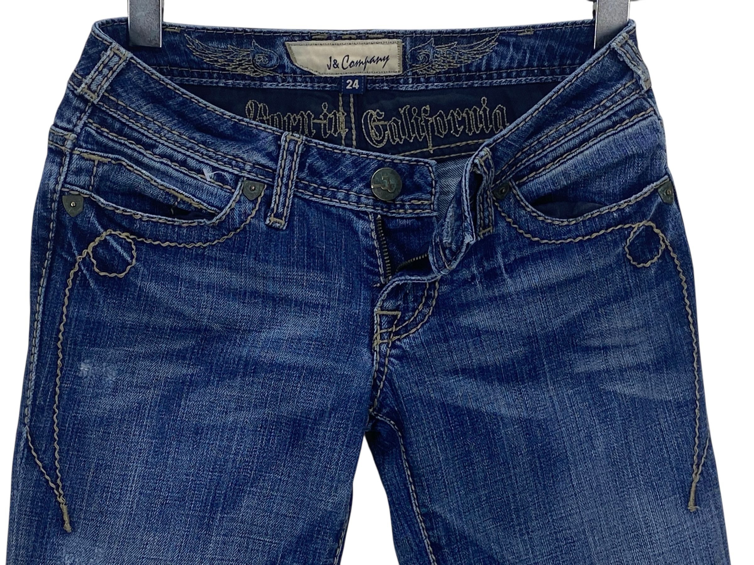 Japanese Brand Low Rise Flare Women Jeans Size 24" / US 00 / IT 34 - 8 Thumbnail