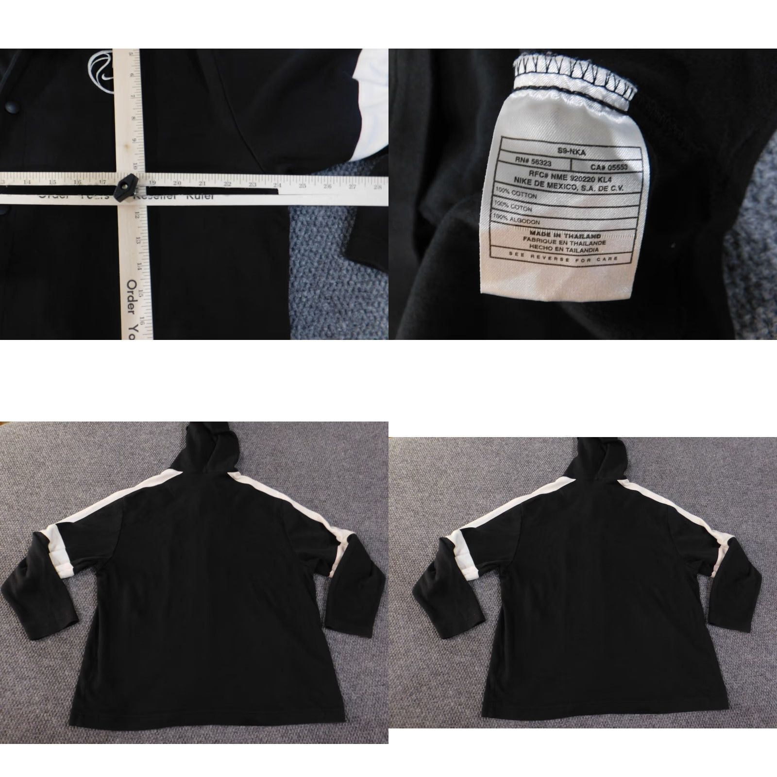 Nike VINTAGE nike hoodie large men black snap 90s basketball stretch retro Size US L / EU 52-54 / 3 - 8 Thumbnail