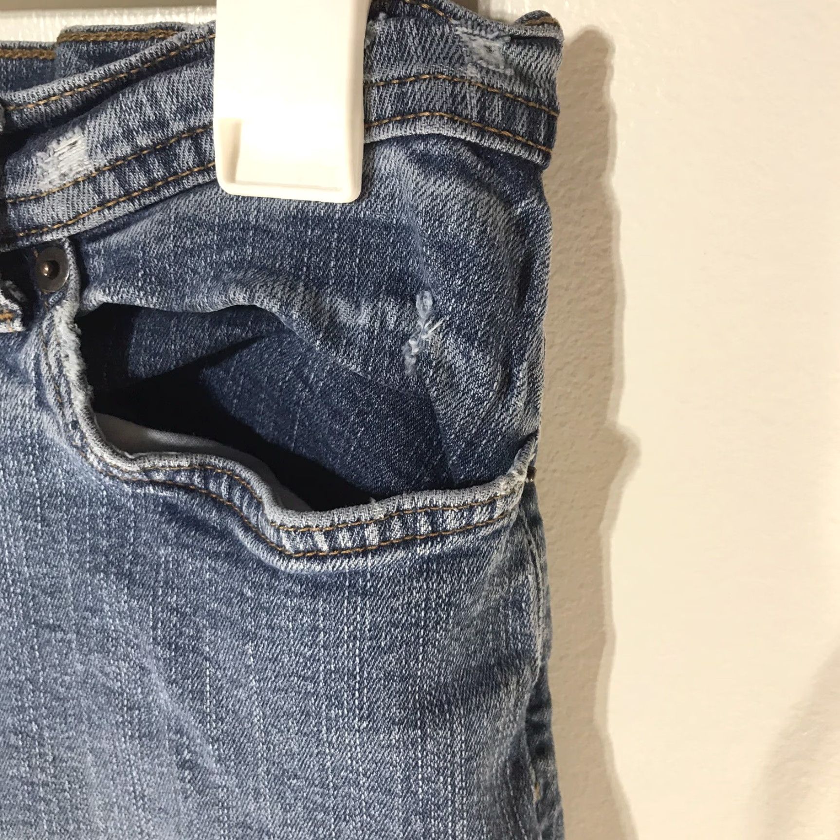 Denim & Co. VINTAGE Denim & Co Jeans Straight Fit Womens 14P Petite Mid-Rise 26in Inseam Blue Cotton Spandex Size 36" / US 14 / IT 50 - 3 Thumbnail