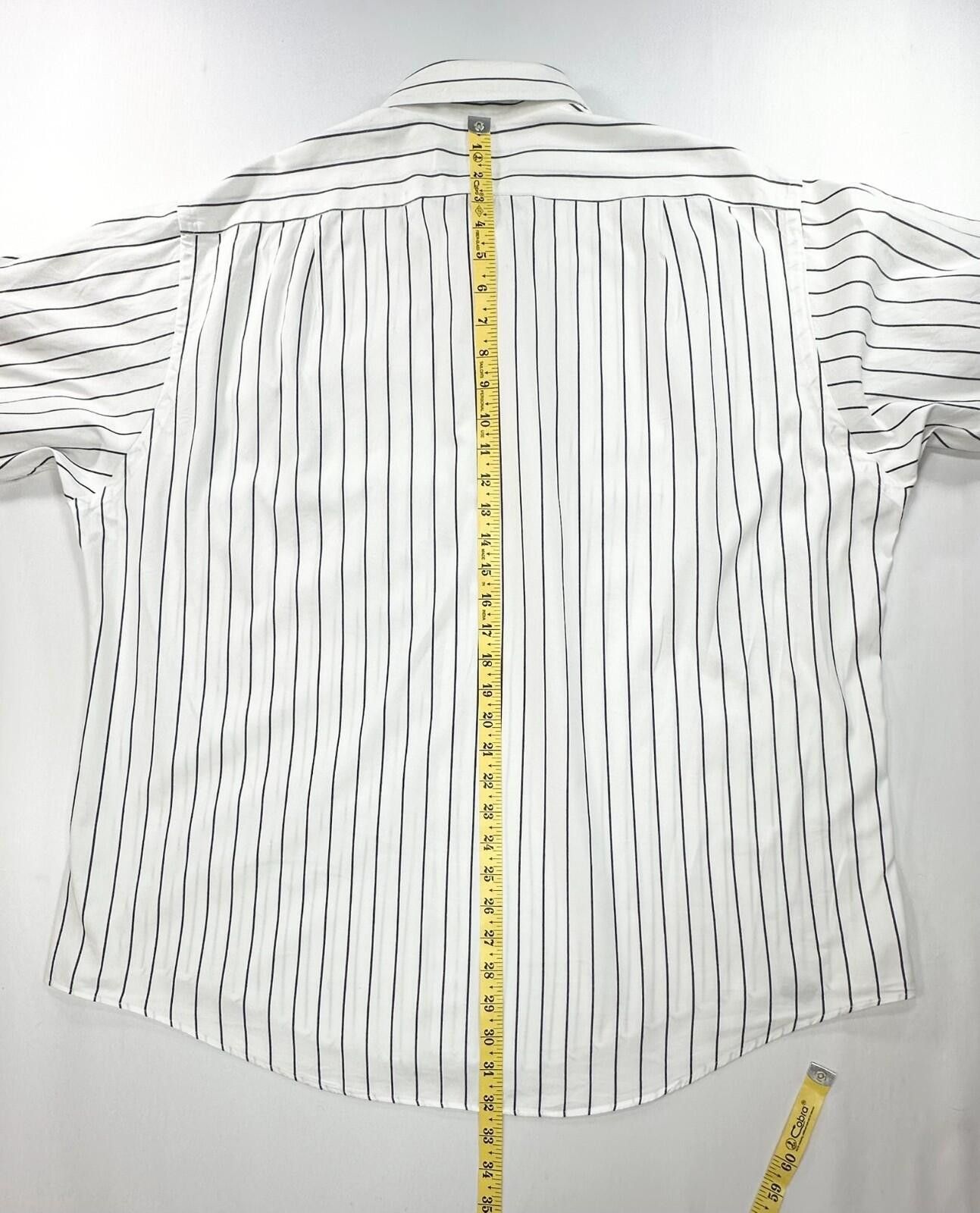 Club Room Club Room Pinpoint Oxford Button Up White Mens XL 17.5/33 Size 44R - 3 Thumbnail