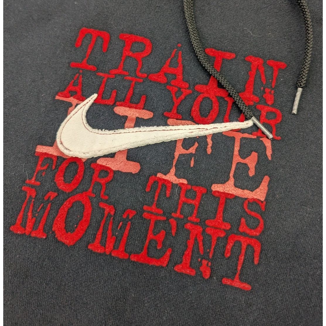 Nike × Vintage Vintage Nike "This Moment" black hoodie Size US XXL / EU 58 / 5 - 2 Thumbnail