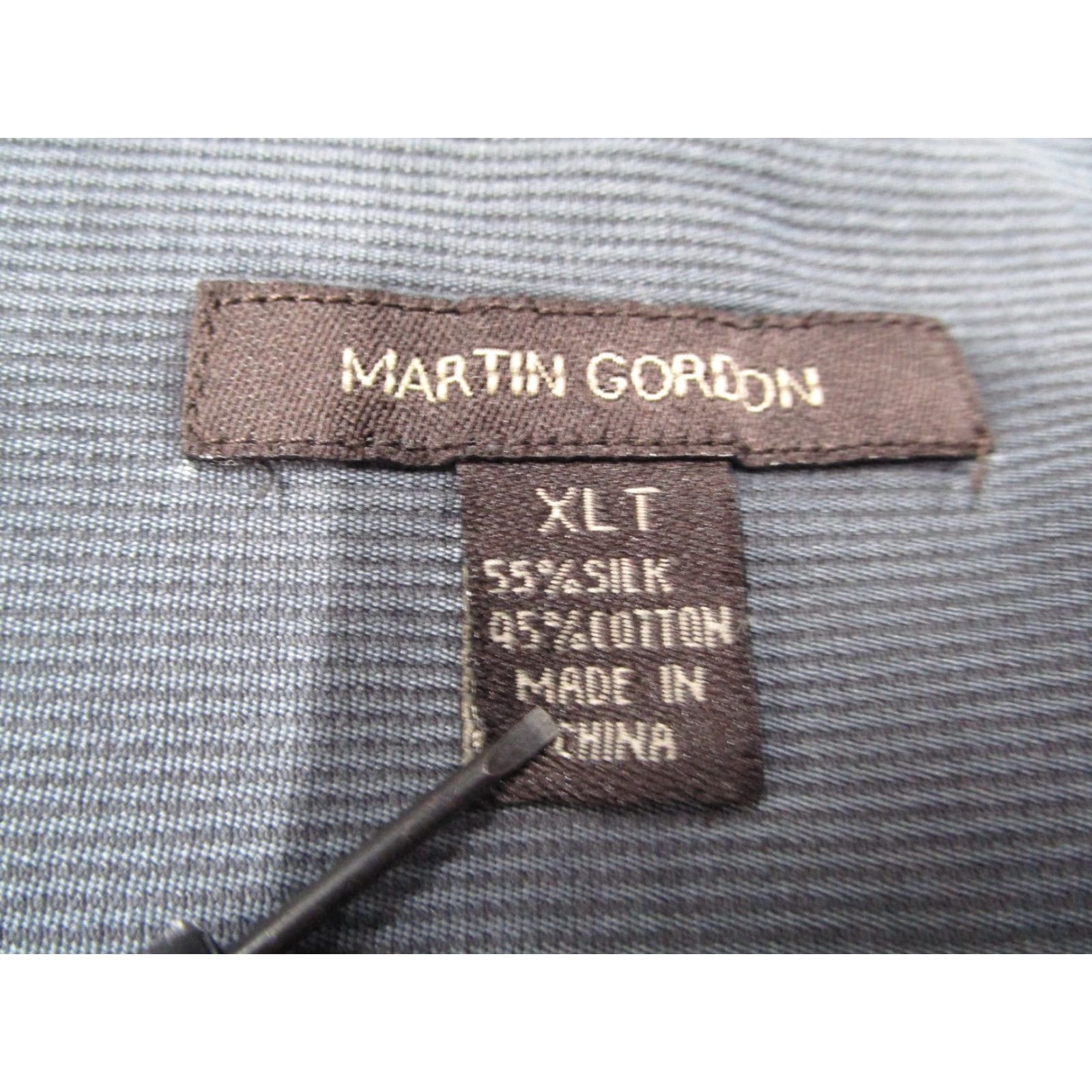 Vintage Martin Gordon Shirt Mens 2XL Tall Blue Linen Blend Long Sleeve Button Front Western Casual Workwear Shirt Size US XXL / EU 58 / 5 - 3 Thumbnail