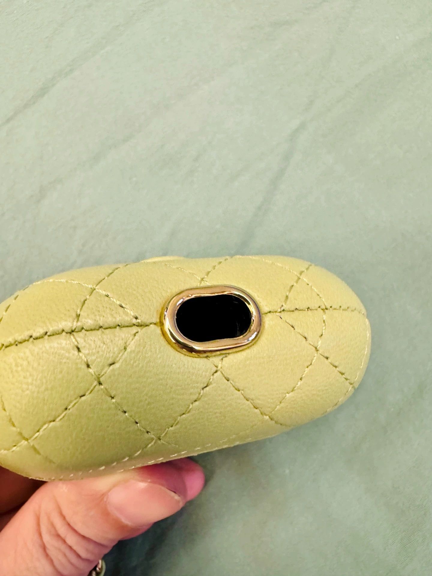 Chanel Chanel Lambskin Hard AirPods Pro Case Avocado Mint Green Size ONE SIZE - 7 Thumbnail