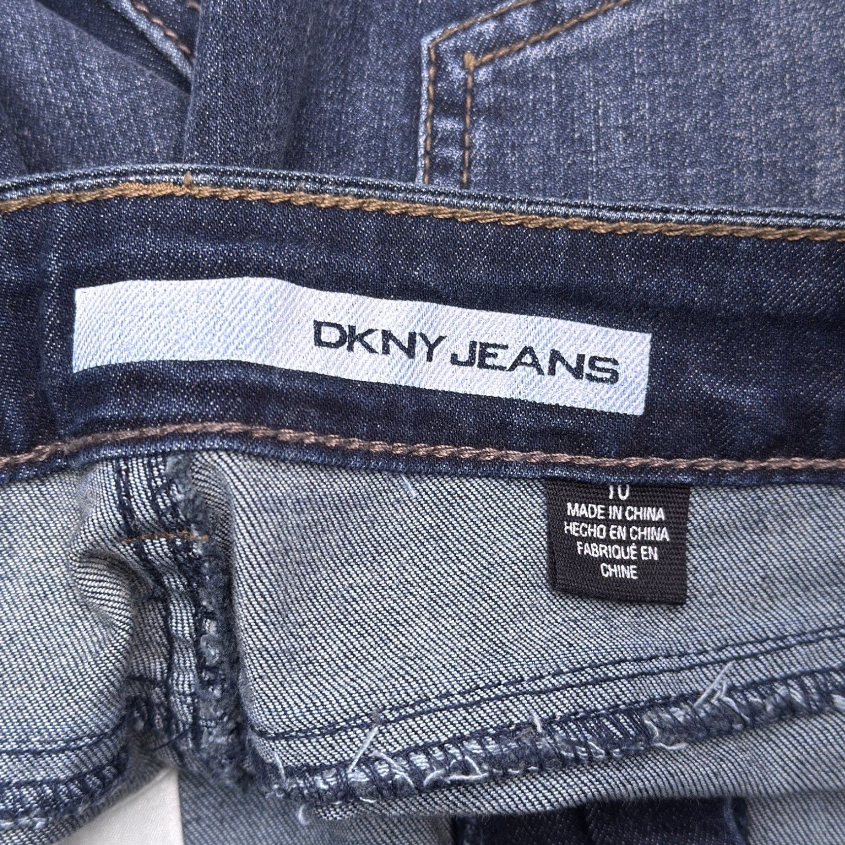 DKNY DKNY Ludlow Jeans Womens 10 Slim Skinny Low Rise 5-Pocket Denim Blue City Medium Wash Size 32" / US 10 / IT 46 - 4 Thumbnail