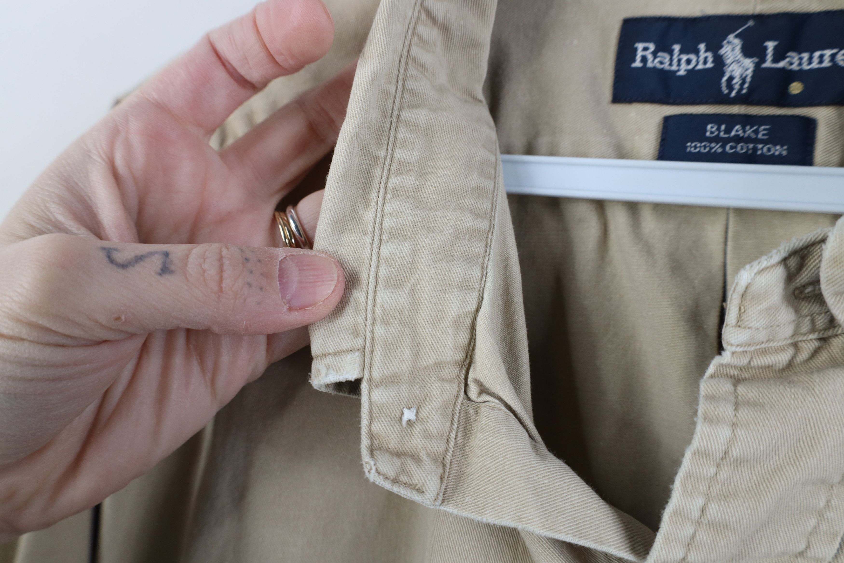 Polo Ralph Lauren Vintage 90s Ralph Lauren Collared Button Down Shirt Beige Size US XL / EU 56 / 4 - 8 Thumbnail