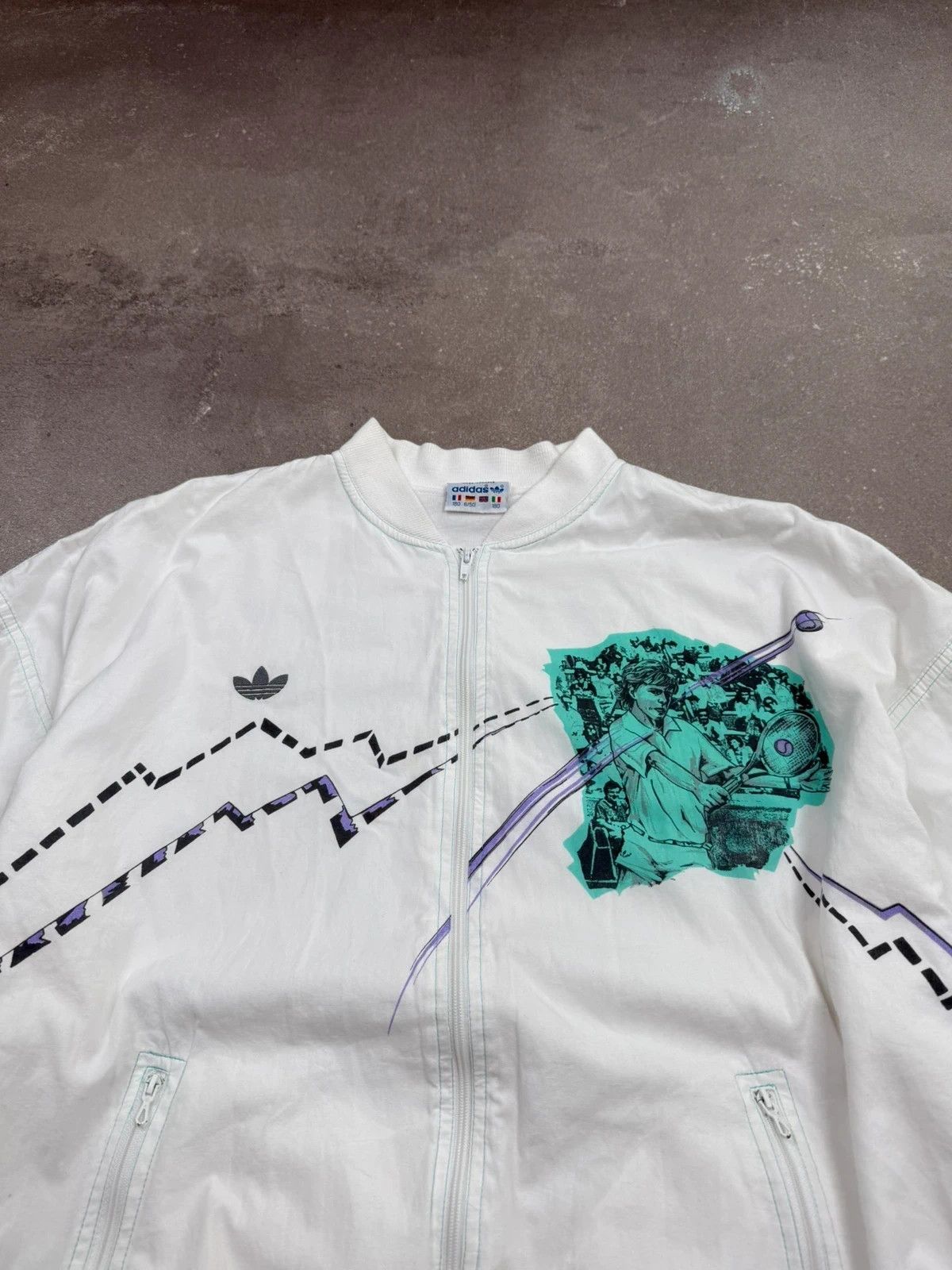Adidas Adidas vintage 1980s bomber jacket Tennis 80s 70s 90s rétro Size US L / EU 52-54 / 3 - 4 Thumbnail