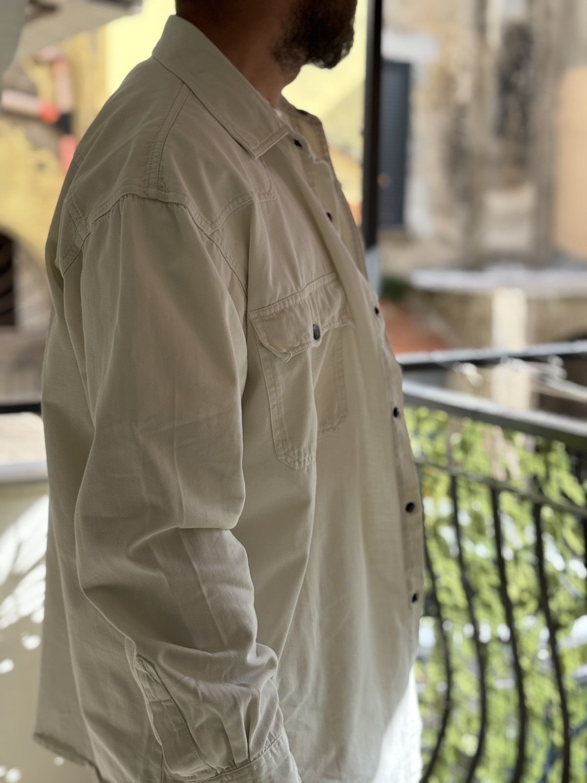 Diesel Vintage Diesel Workwear Shirt Cream White Y2K 90s Overshirt Size US L / EU 52-54 / 3 - 4 Thumbnail