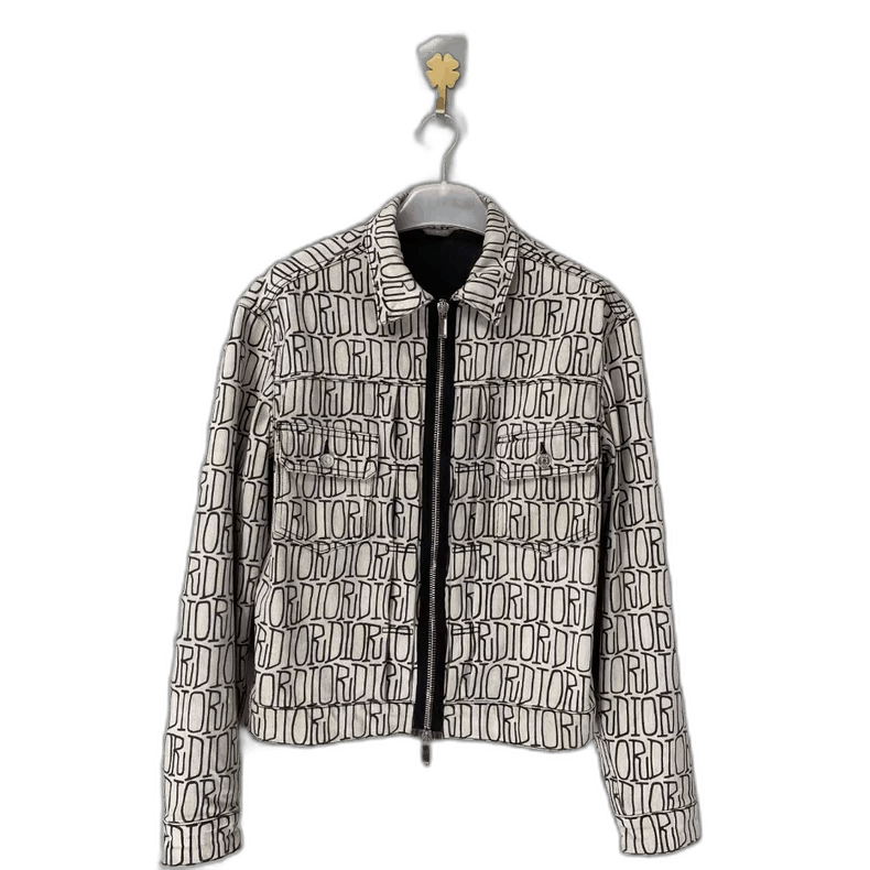 Dior Dior Logo Zip Denim Jacket-yf Size US L / EU 52-54 / 3 - 1 Thumbnail