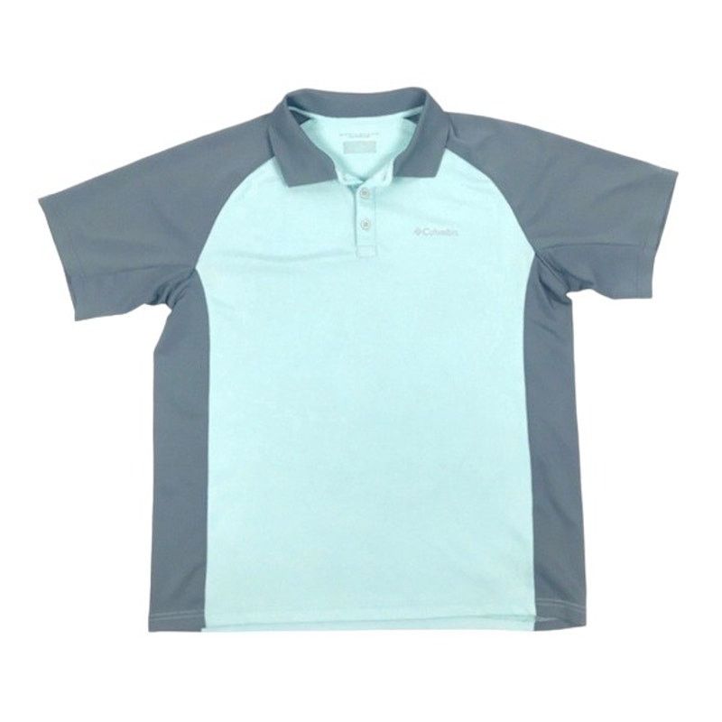 Columbia Columbia Aqua & Gray Blasting Cool II Polo Shirt XL Size US XL / EU 56 / 4 - 1 Thumbnail