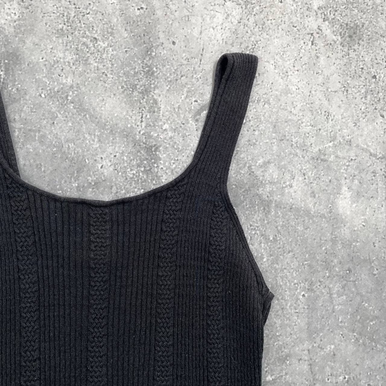 Chanel Vintage Chanel Ribbed Sleeveless Tank Top Logo Women’s Black Size XS / US 0-2 / IT 36-38 - 19 Thumbnail