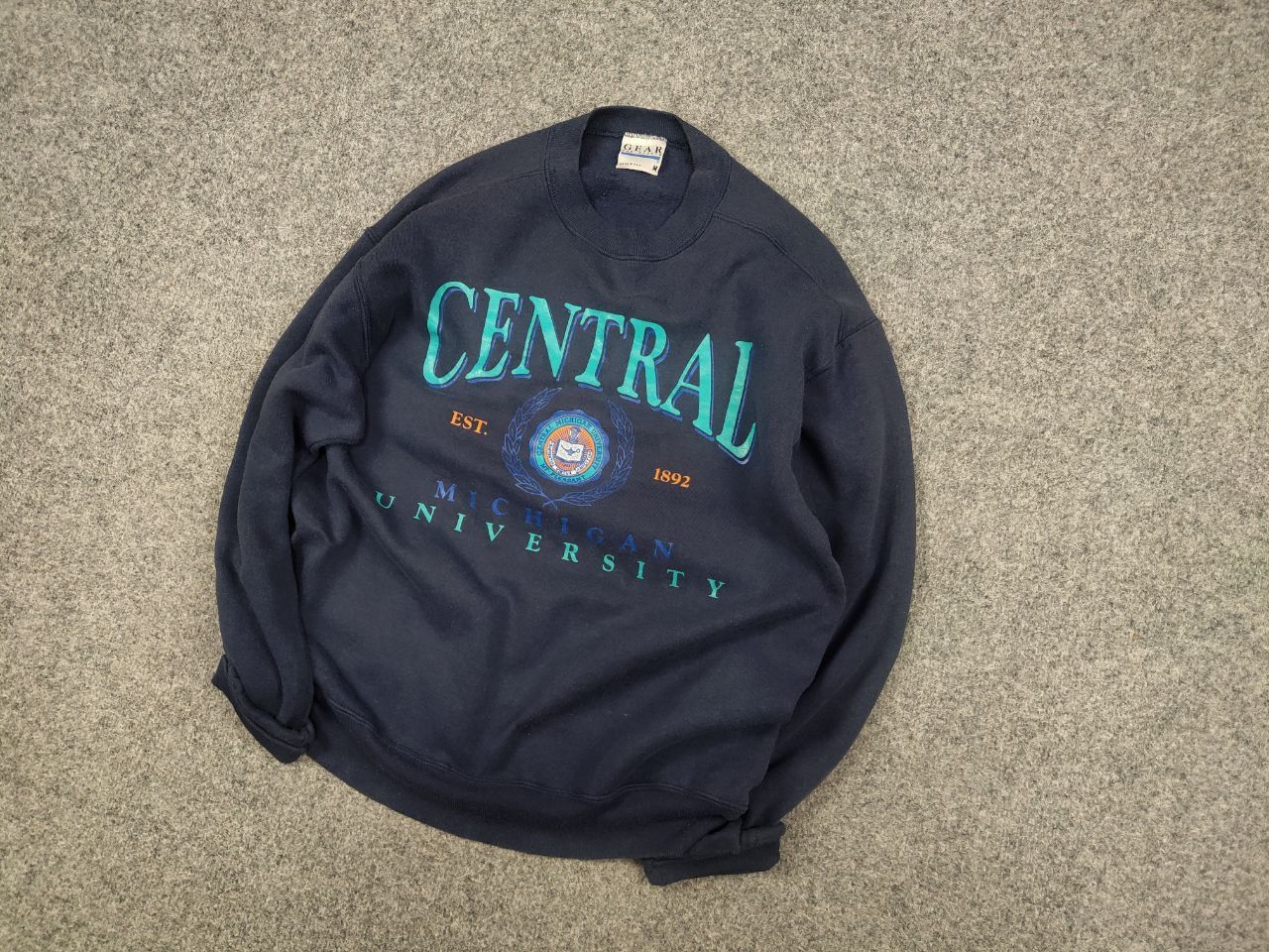 Vintage Vintage 90's michigan university Central Logo sweatshirt Size US M / EU 48-50 / 2 - 3 Thumbnail