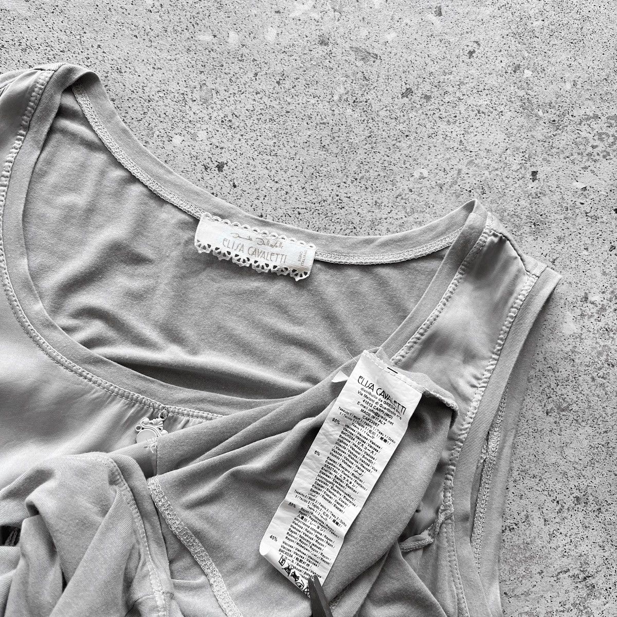 Elisa Cavaletti Elisa Cavaletti Sono Italiano Gray Sleeveless Tank Top Size XL / US 12-14 / IT 48-50 - 4 Thumbnail