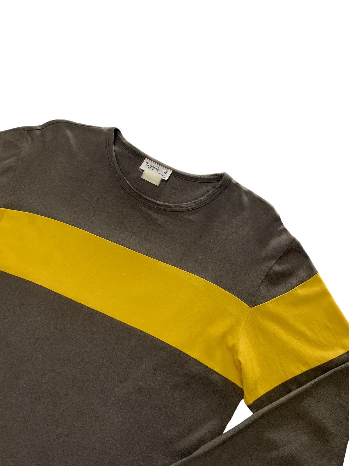 トップス 90s-00s agnes b homme border long sleeve Vintage Agnes B Homme Striped Border Long Sleeve Tshirt