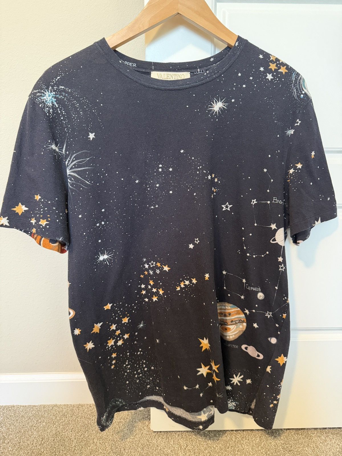 Valentino Valentino Galaxy Space Print T-Shirt Black Size L Size US L / EU 52-54 / 3 - 1 Thumbnail