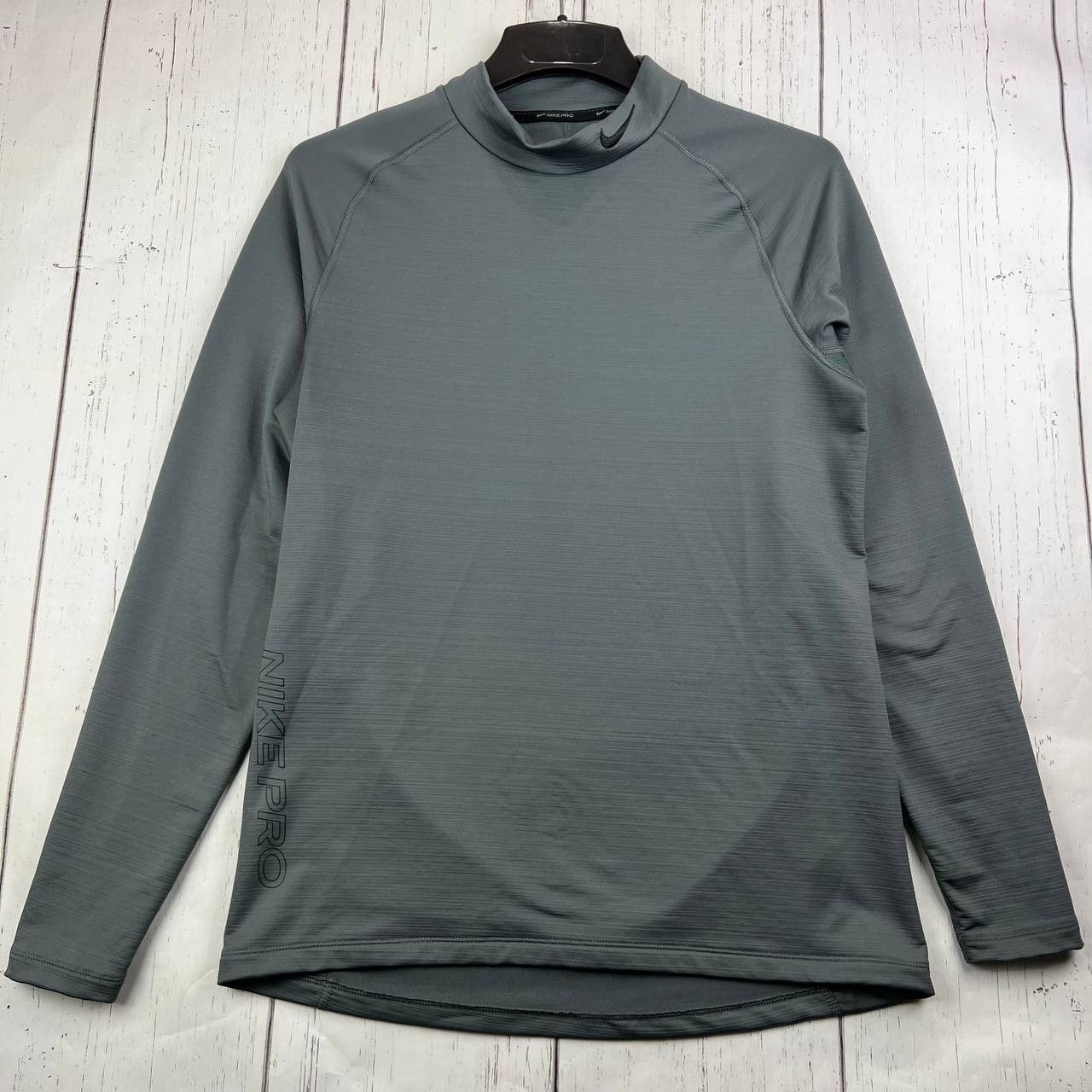 Nike Nike Pro Dri-Fit Large Slim Fit Shirt Mock Neck Gray Men Size US L / EU 52-54 / 3 - 1 Thumbnail
