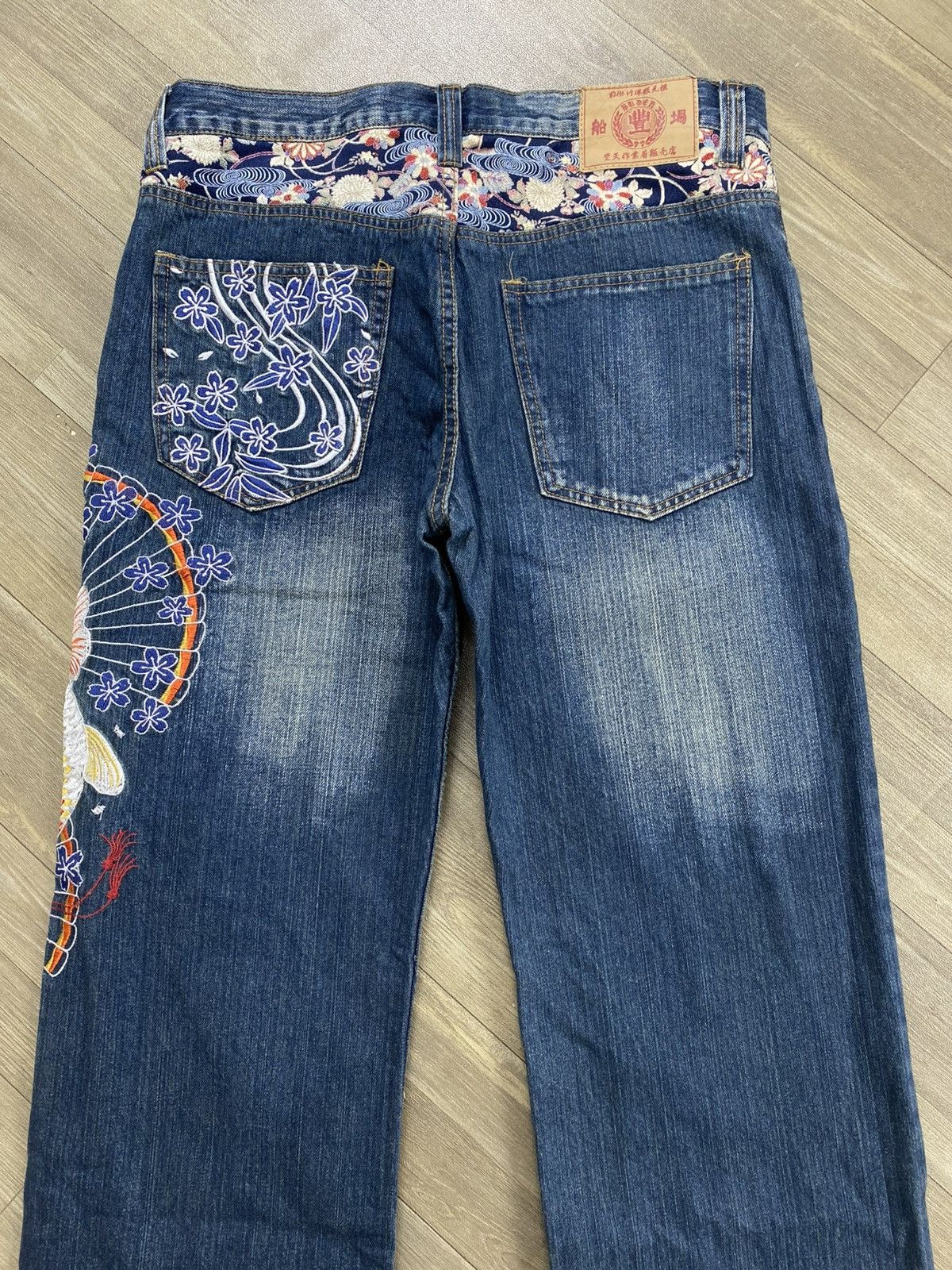 Ed Hardy Vintage Karakuri Tamashi Embroidered Koi Sakura Y2K Jeans Size US 30 / EU 46 - 14 Thumbnail