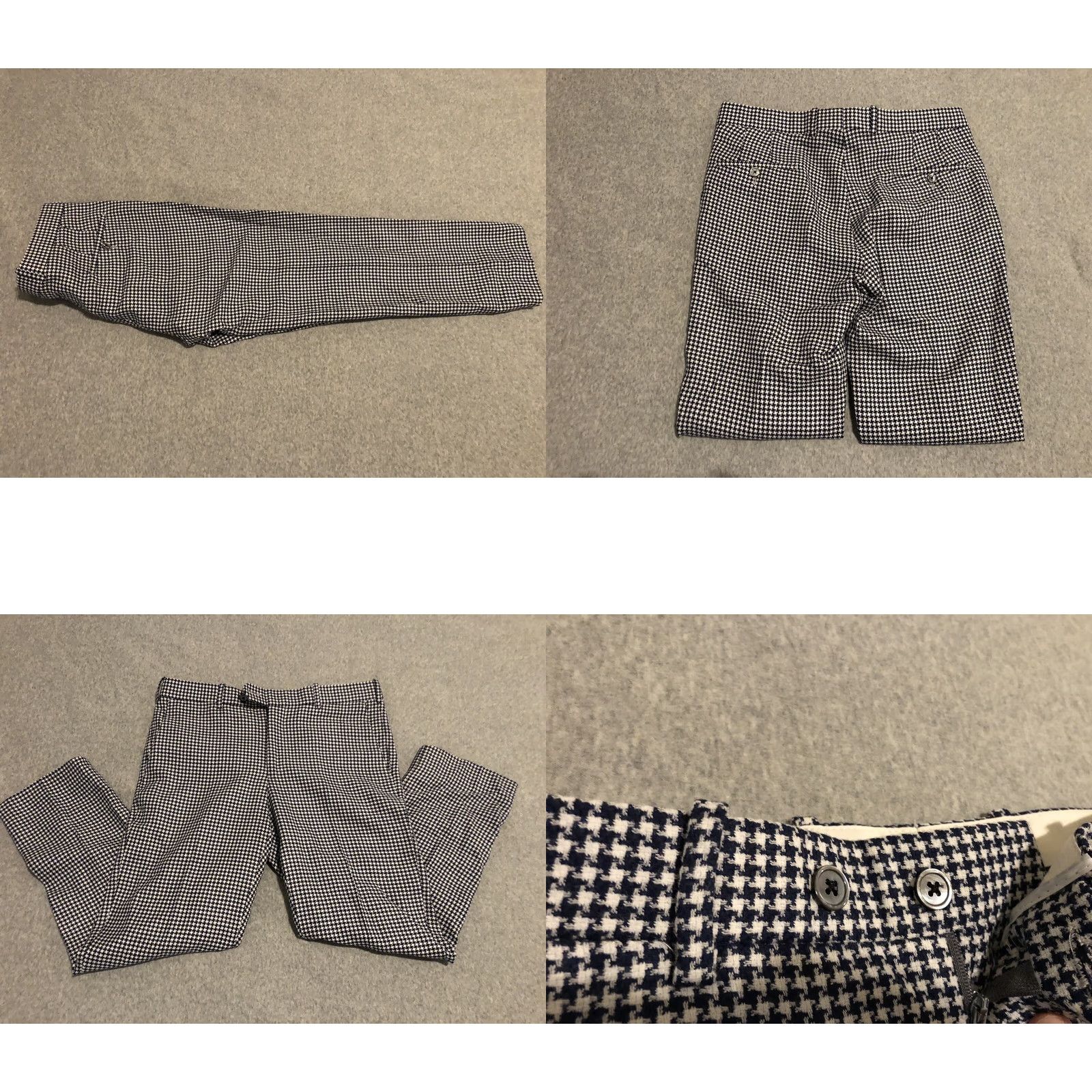 Vintage Coppley Mens Suit 40R Jacket Blazer 32x27 Pants Houndstooth Wool/Cotton Blue 2 Button Mens Size 40R - 8 Thumbnail