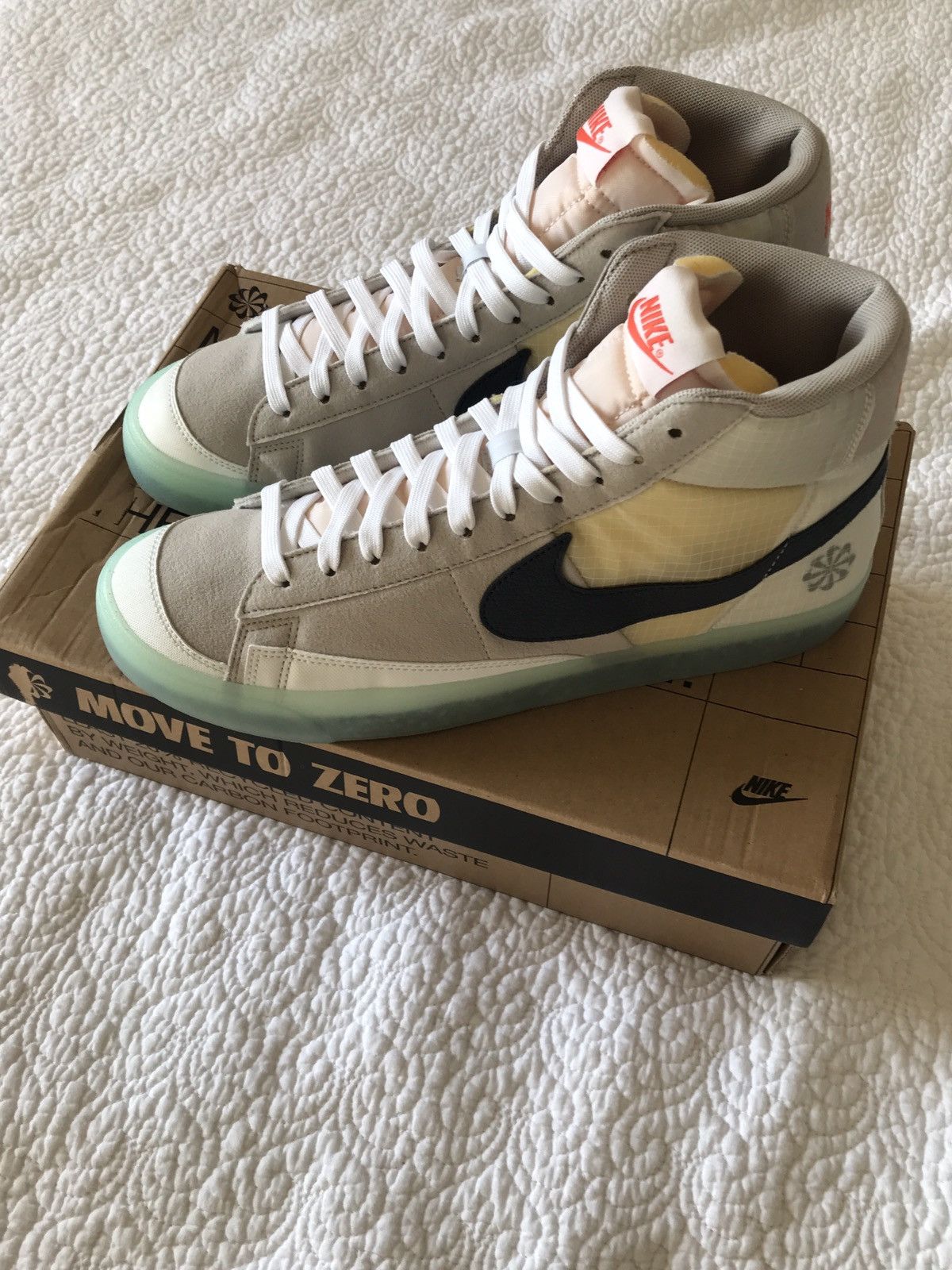 Nike Nike Blazer Mid ‘77 Glacier (Move to Zero) Size US 10 / EU 43 - 2 Thumbnail