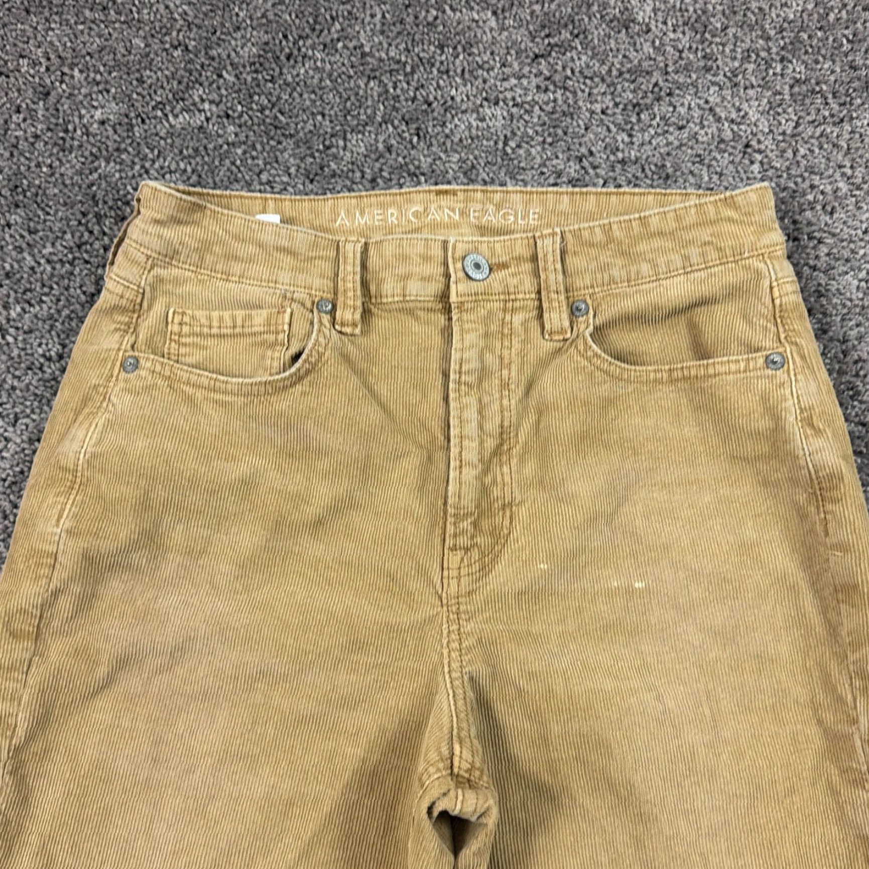 American Eagle Outfitters American Eagle Pants Women 6 Brown Corduroy High Rise Stretch Mom Straight 27x28 Size 28" / US 6 / IT 42 - 4 Thumbnail