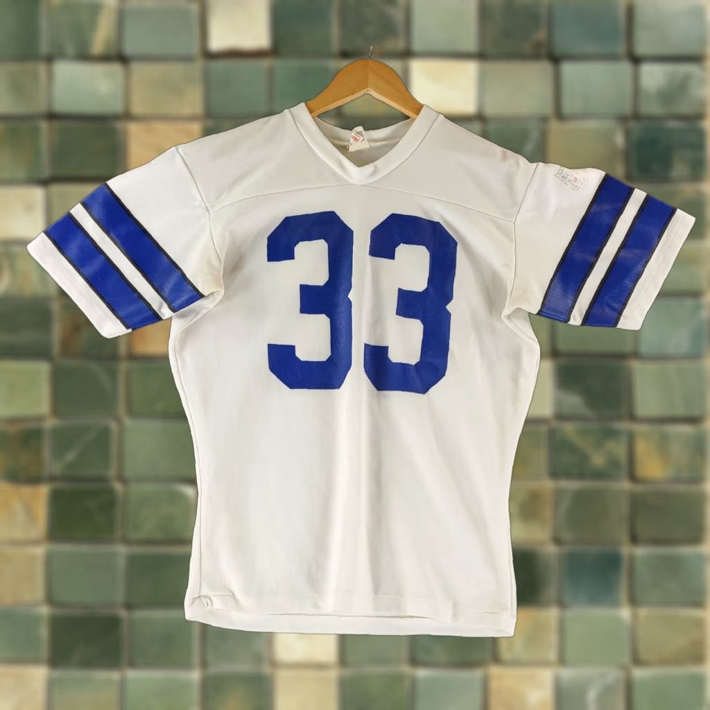 Vintage VINTAGE Dallas Cowboys Jersey Tony Dorsett VTG 80s Short Sleeve Blue White Mens M Jersey Regular White Size US M / EU 48-50 / 2 - 1 Thumbnail