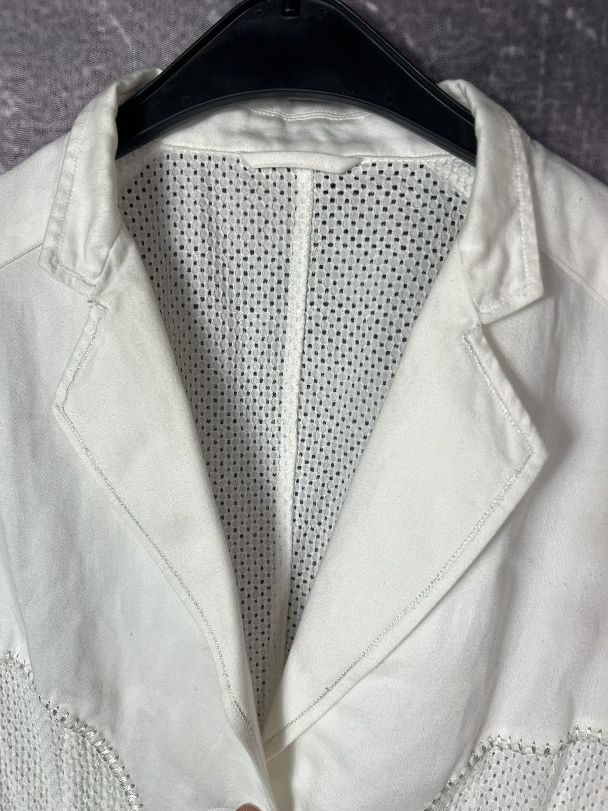 Marithe + Francois Girbaud M+FG Archive Mesh Web Paneled Utility Blazer Jacket Size M / US 6-8 / IT 42-44 - 14 Thumbnail