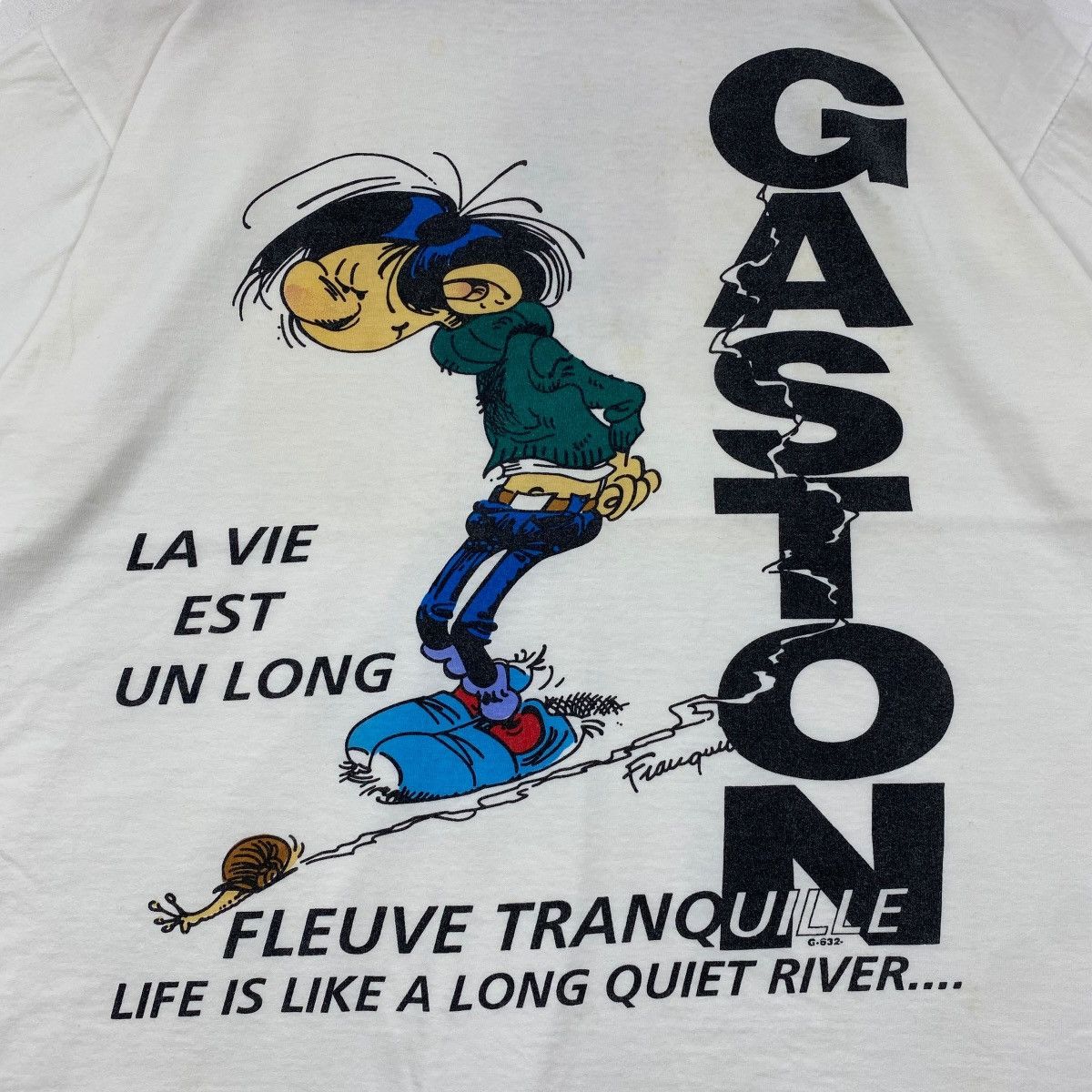 Vintage Vintage 90's GASTON Cartoon Big Graphic Tee Shirt Size US L / EU 52-54 / 3 - 2 Thumbnail