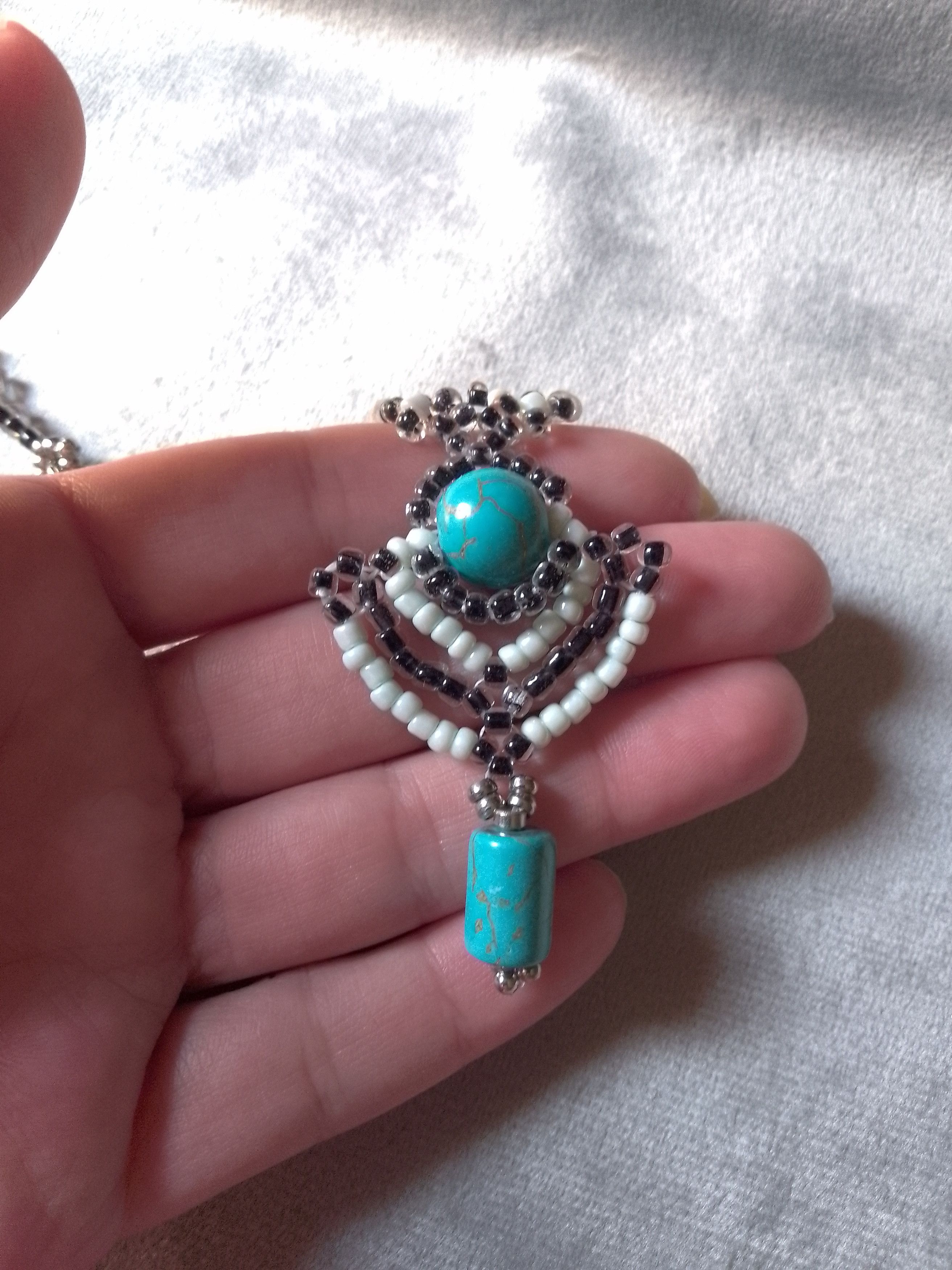 Handmade Necklace Ethnic Streetwear Howlite Turquoise Gemstones Size ONE SIZE - 8 Thumbnail