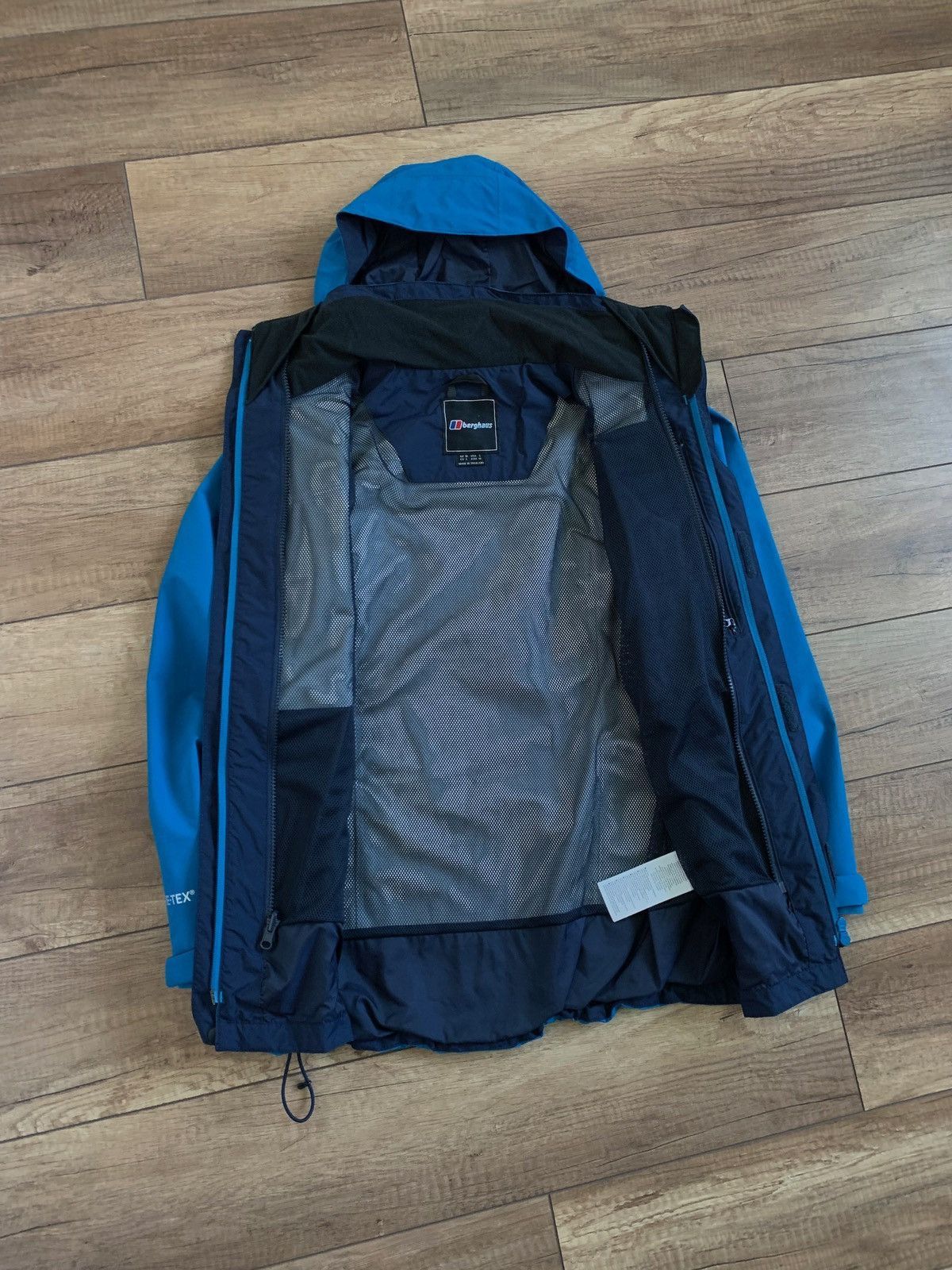 Berghaus Berghaus Gore-Tex Hooded Touring Blue Windbreaker Jacket Size S / US 4 / IT 40 - 4 Thumbnail