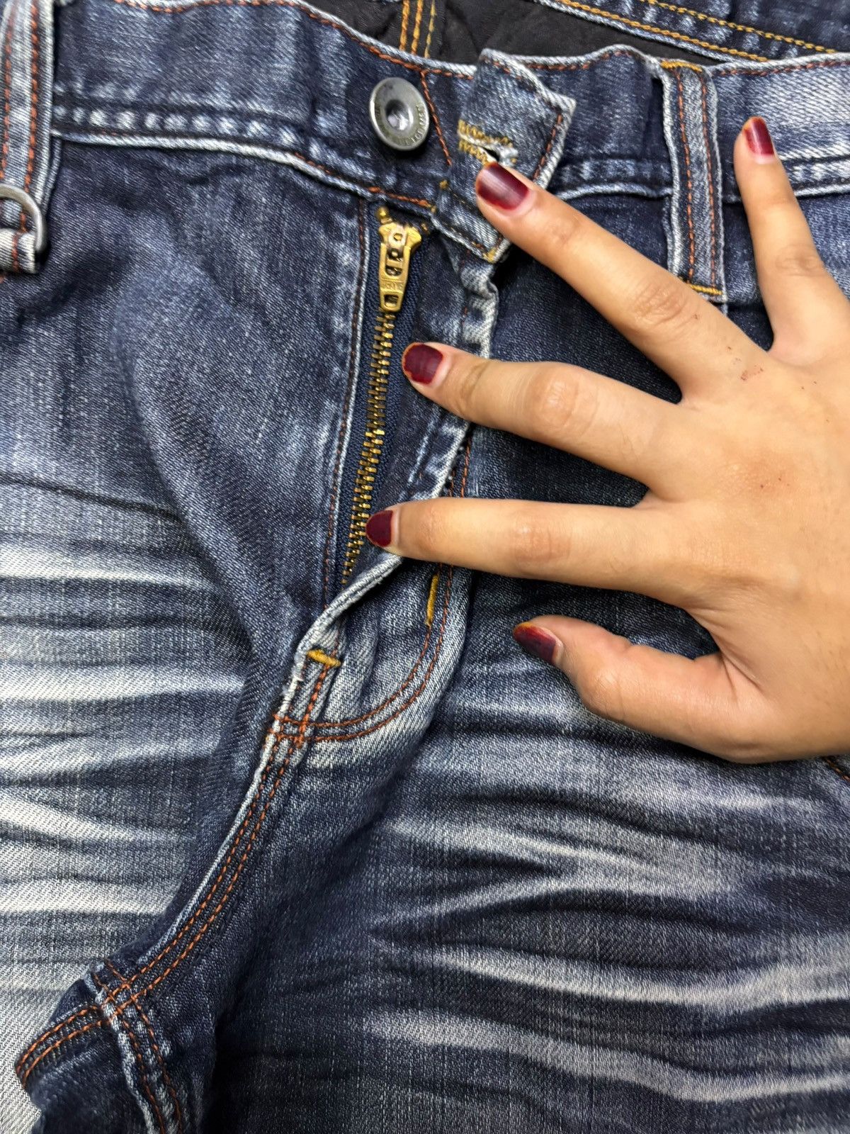 Nicole Club Vintage Nicole Club Whisker Wash Distressed Bootcut Jeans Size US 32 / EU 48 - 3 Thumbnail