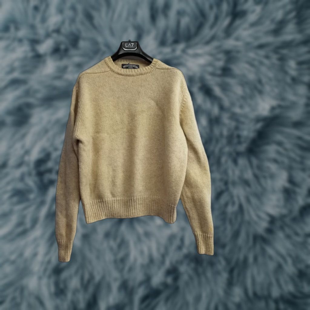 Vintage VINTAGE Thornton Bay Sweater Knit Wool Beige L Men Pullover Crew Neck Geometric 100% Wool Made In Hong Kong Regular Size Large Size US L / EU 52-54 / 3 - 1 Thumbnail
