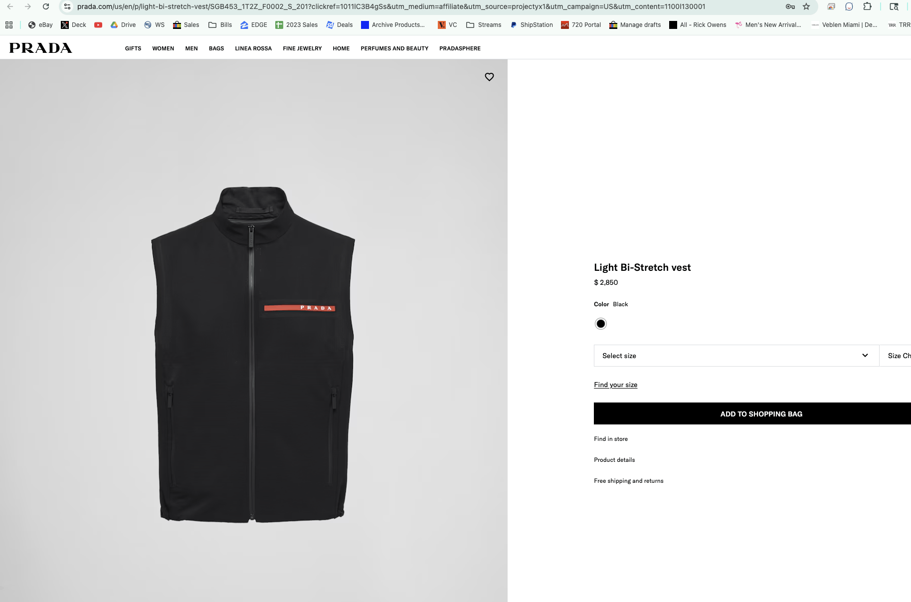 Prada Prada Linea Rossa light bi-stretch vest lr-lx005-mk2 XXL Size US XXL / EU 58 / 5 - 1 Thumbnail