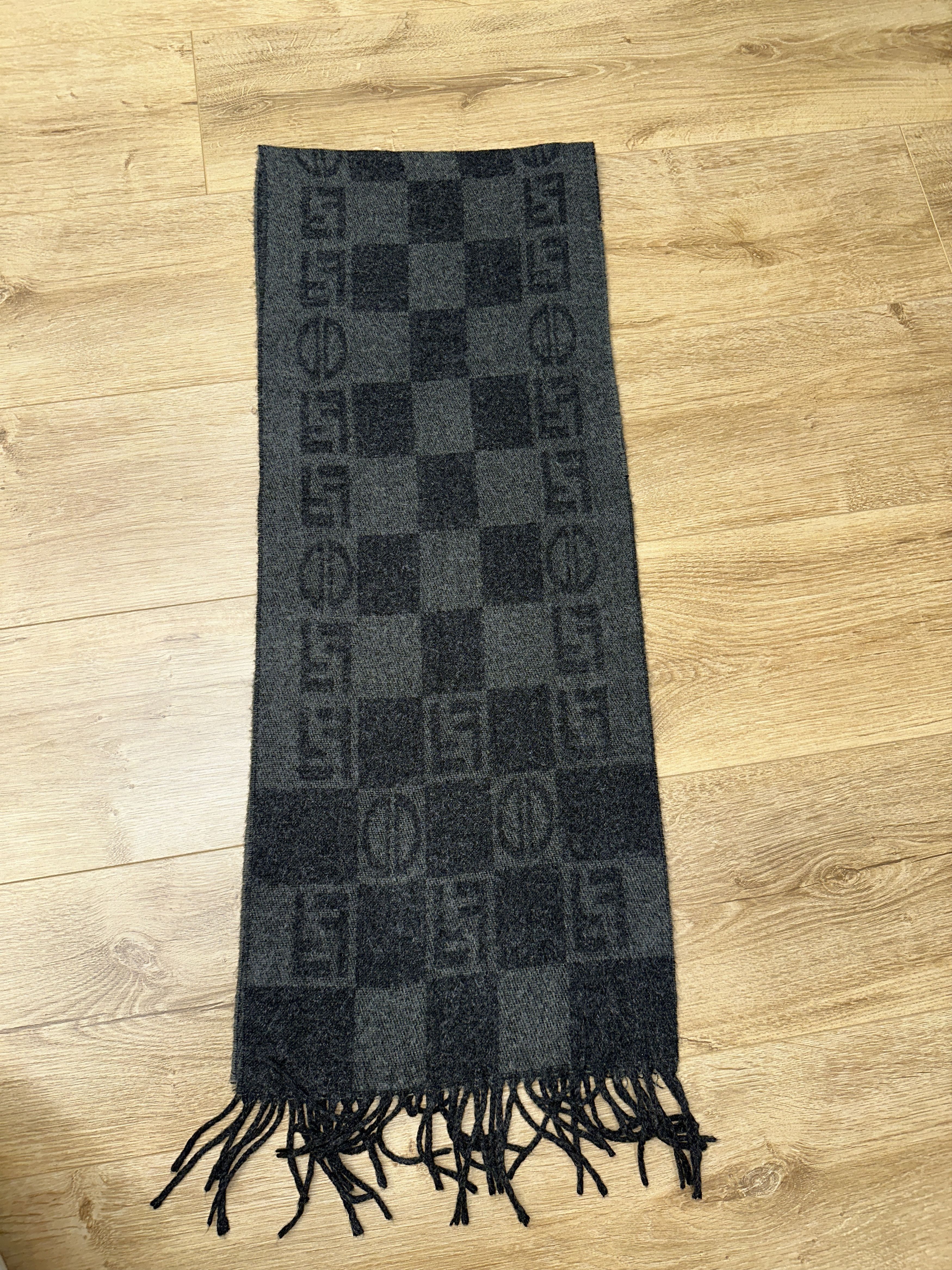 Fendi Gray Fendi Zucca Vintage Wool Scarf 165x30cm Logo Check Size ONE SIZE - 5 Thumbnail