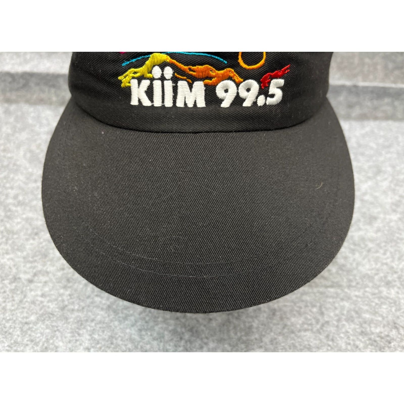 Vintage KIIM 99.5 Country Favorite Hat Cap Visor Fitted Adult Black One Size Polyester Size ONE SIZE - 3 Thumbnail