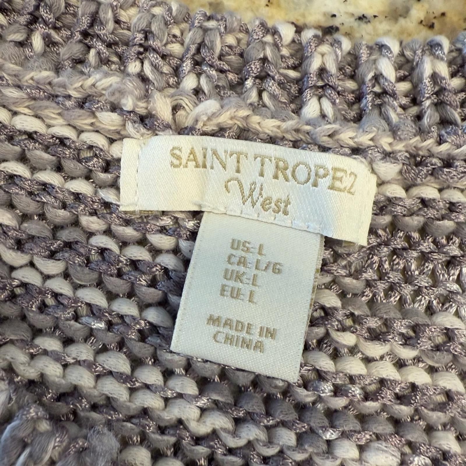 Other Saint Tropez West sleeveless sweater metallic knit SZ LG Size L / US 10 / IT 46 - 5 Thumbnail