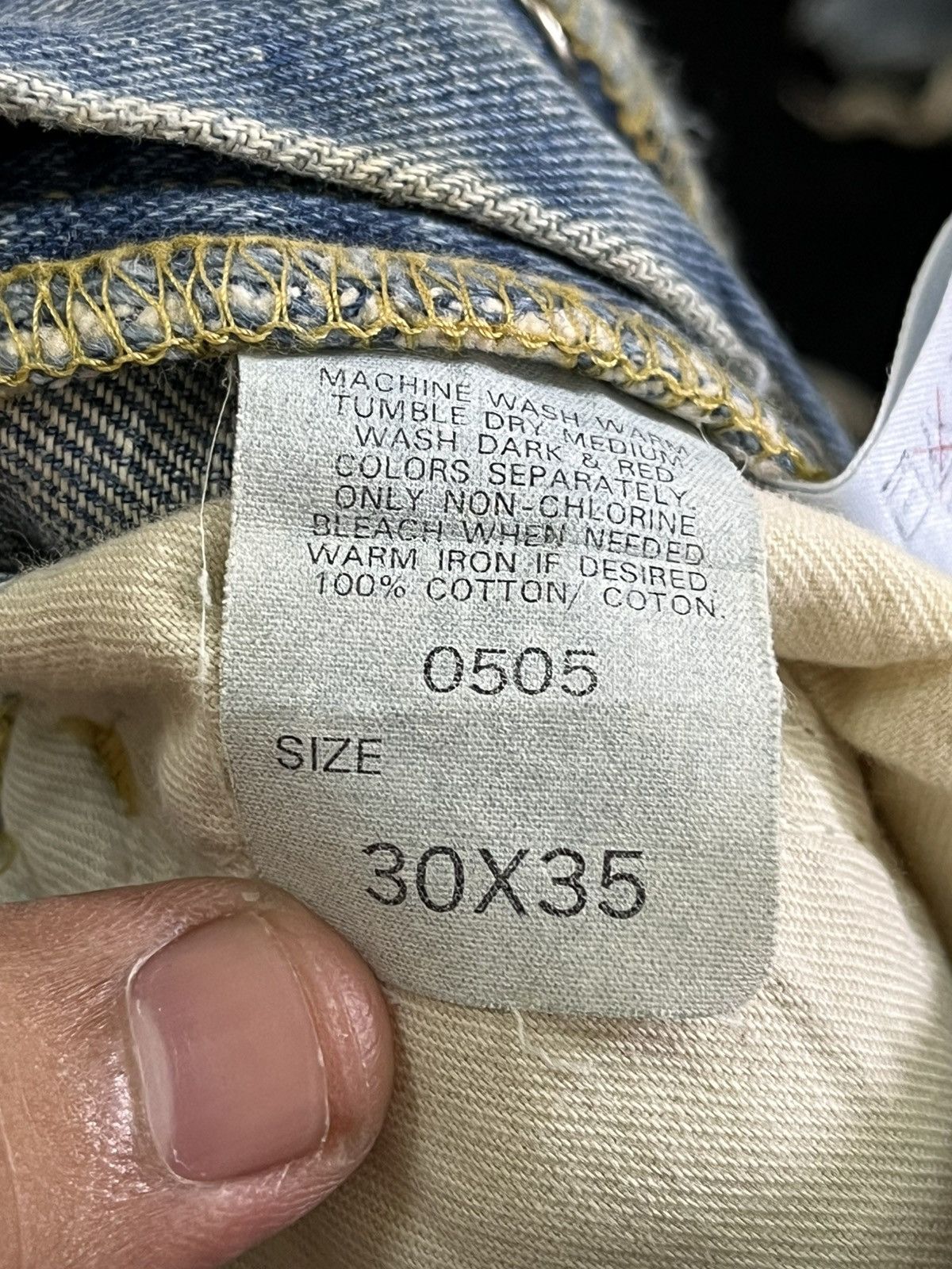 Lee Vintage Lee Riders Selvedge Distressed Denim Size US 29 - 13 Thumbnail
