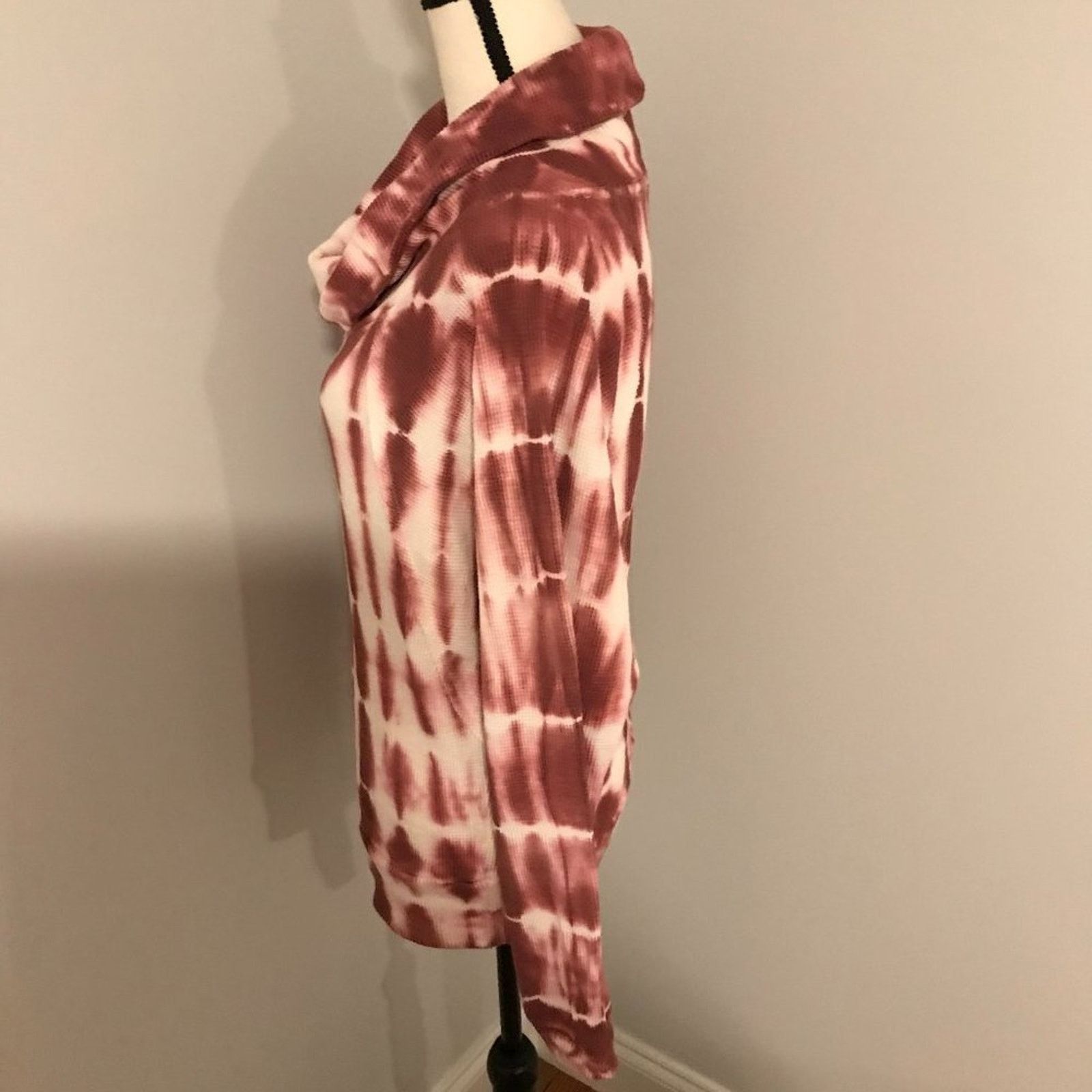 Anthropologie Anthropologie Pilcro Angie Mock Neck Tie Dye L/S Waffle Top Size M / US 6-8 / IT 42-44 - 2 Thumbnail