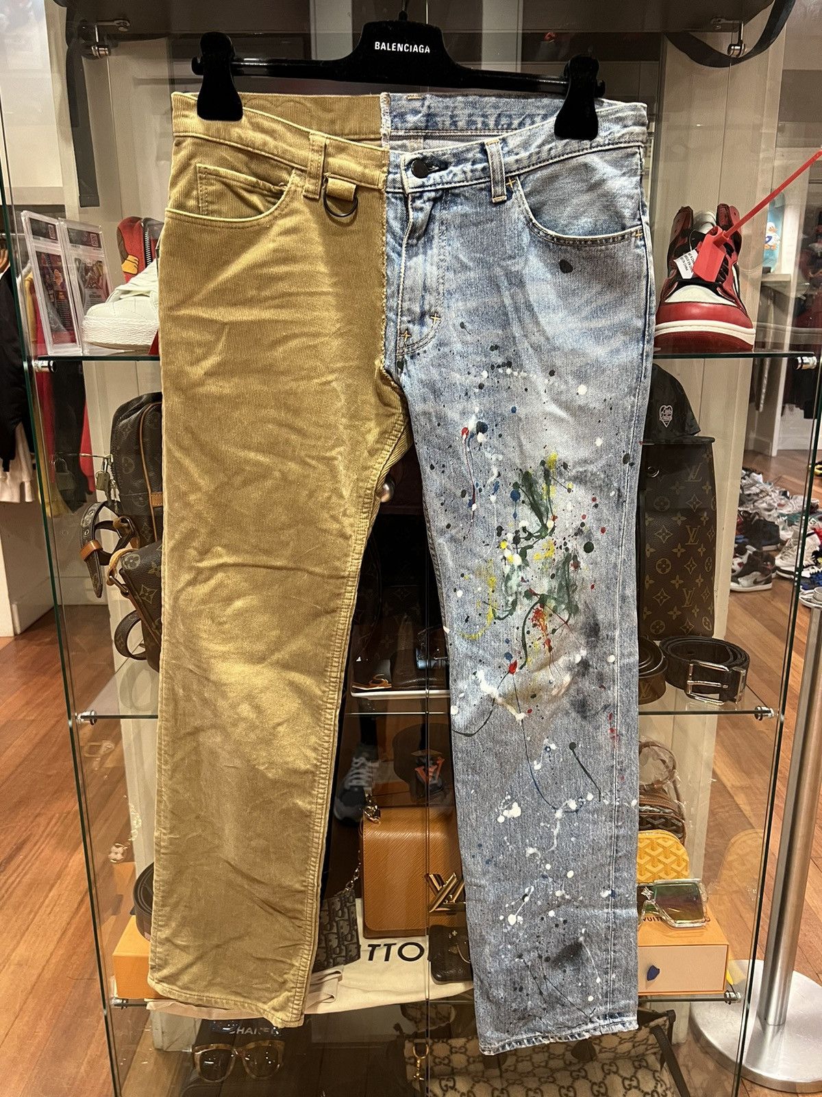 Number (N)ine Number (n)ine hybrid paint splatter denim corduroy pants Size US 30 / EU 46 - 1 Thumbnail