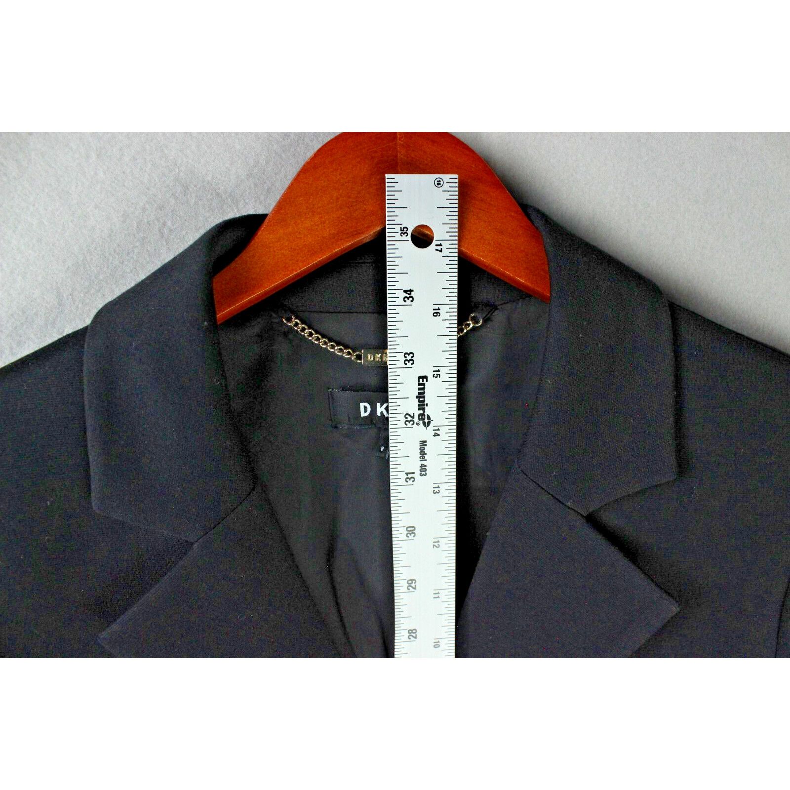 DKNY DKNY Women's Blazer Jacket Black Buttons/Pockets Oversized Size M / US 6-8 / IT 42-44 - 6 Thumbnail