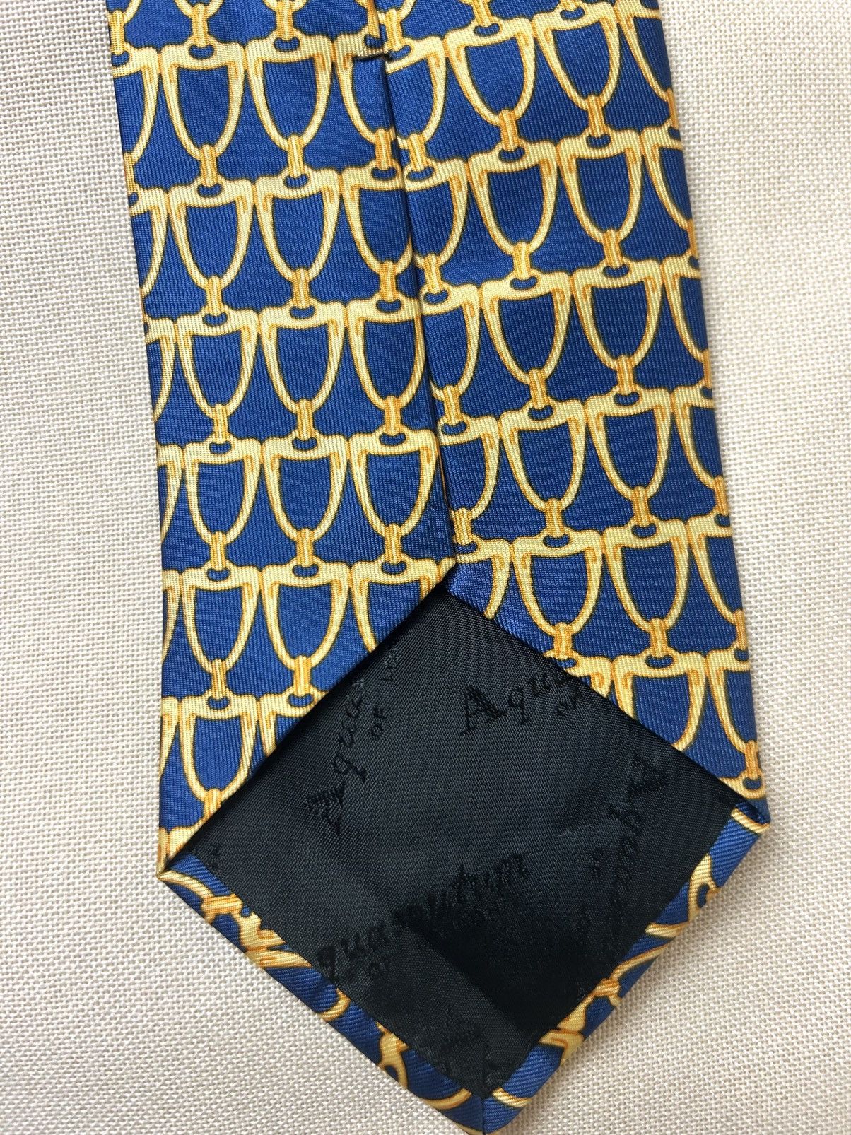 Aquascutum Aquascutum blue navy chins equestrian Silk Mens Tie Size ONE SIZE - 6 Thumbnail