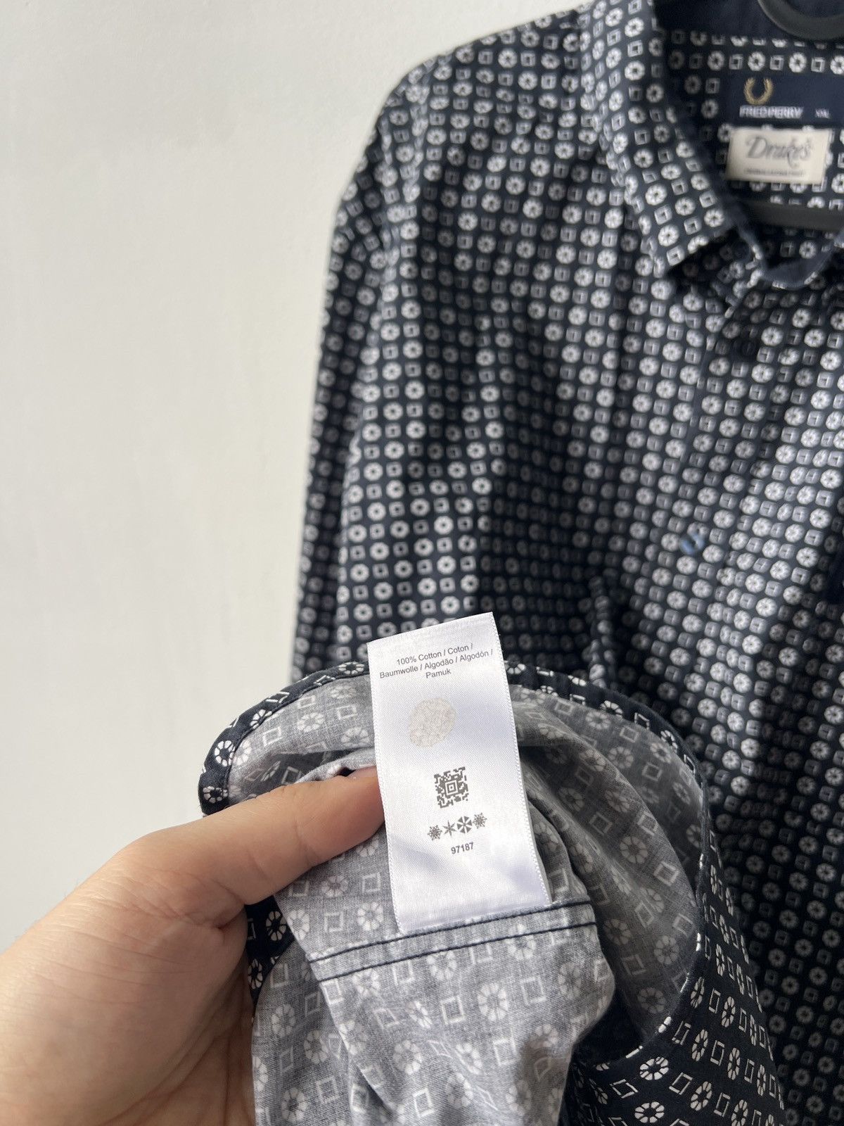 Drake's × Fred Perry Fred Perry x Drake's Mens Cotton Navy Shirt Size XXL Size US XXL / EU 58 / 5 - 7 Thumbnail