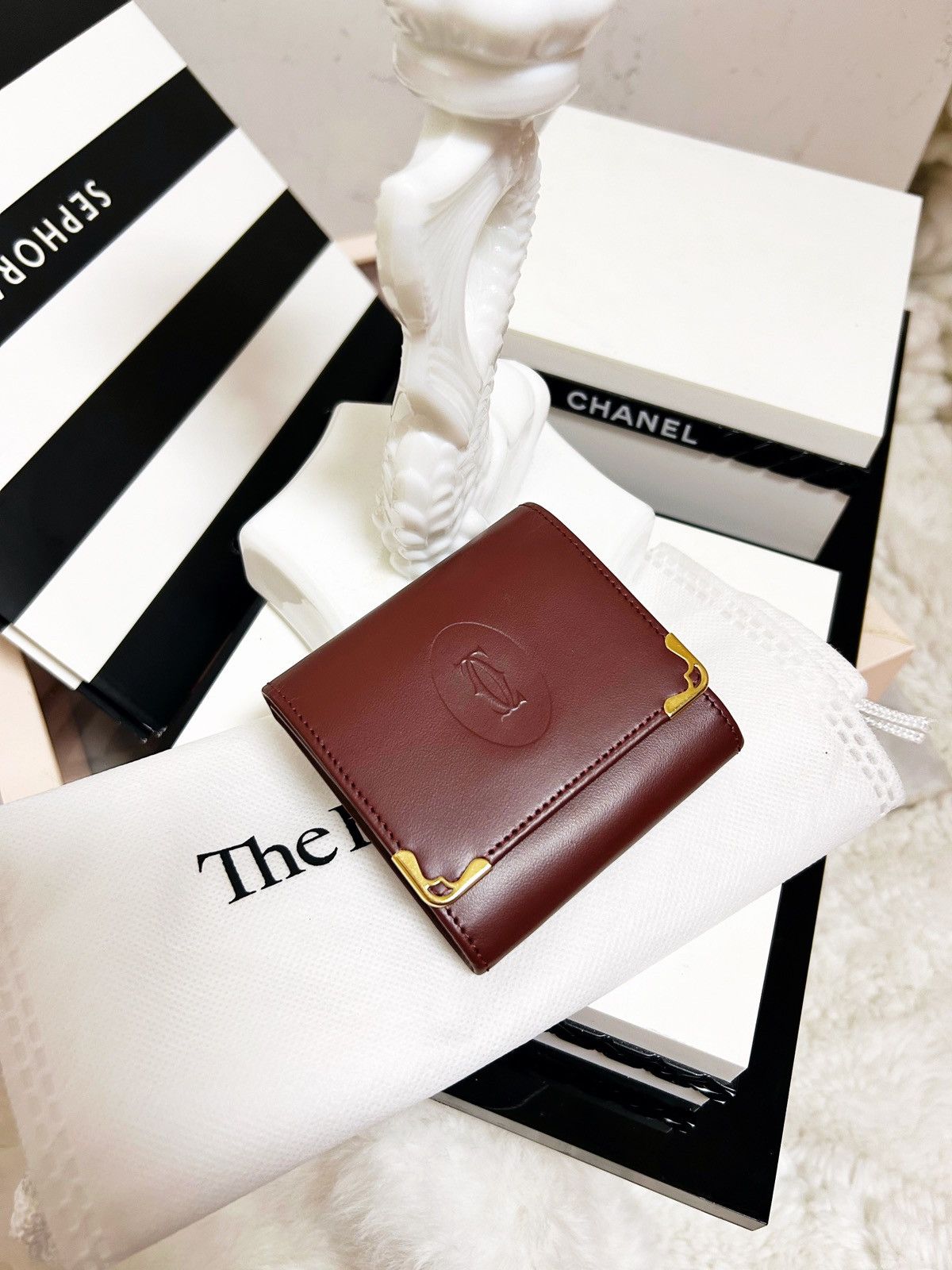 Cartier Authentic Cartier Rare Vintage Maroon Coin / Change Purse Size ONE SIZE - 8 Thumbnail